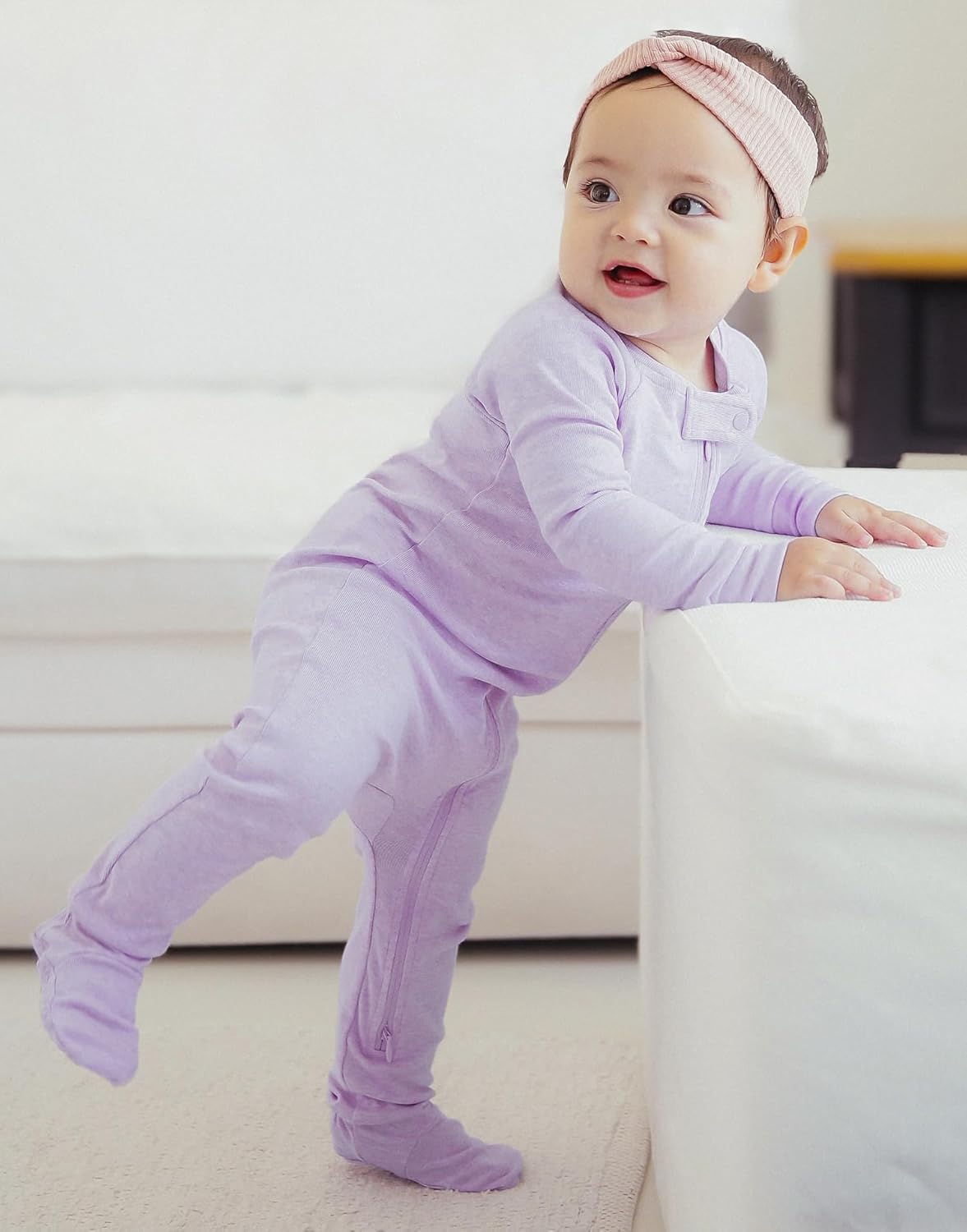 VAENAIT BABY Infant Toddler Boys Girls Modal Cotton Footed Pajamas One-Piece Romper Sleep and Play 0M-2T - Image 3