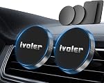 Ivoler Support de téléphone de voiture magnétique pour Air Porte-téléphone cellulaire Vent Support de berceau de voiture pour aimants forts iPhone SE 11 Pro XS Max XR X 8 Plus Samsung Galaxy Note20 S20 Note10 & Tout le téléphone, noir