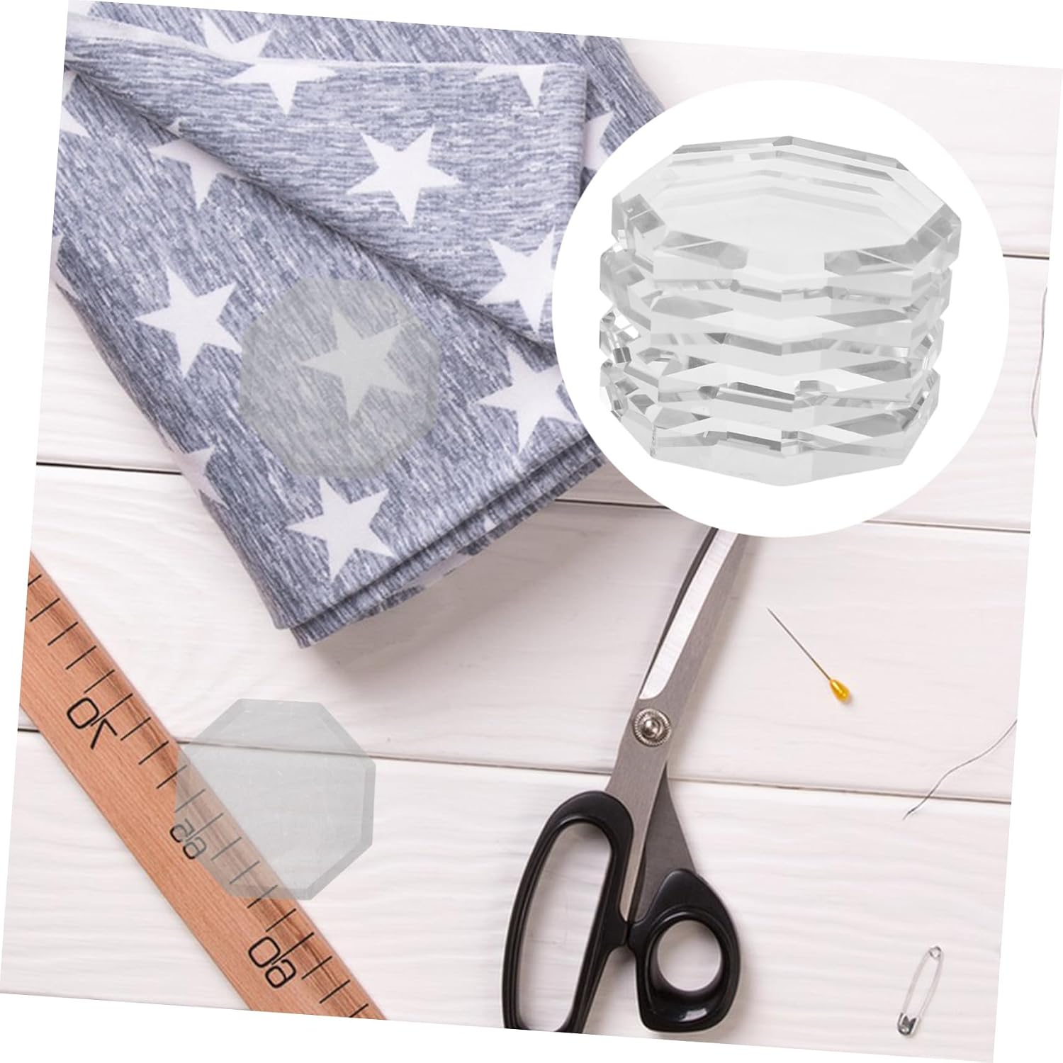 Lurrose 8pcs Glass Sewing Weights for Precise Fabric Cutting and Pattern Making Quilting Templates and Paperweights for Crafting and Tailoring