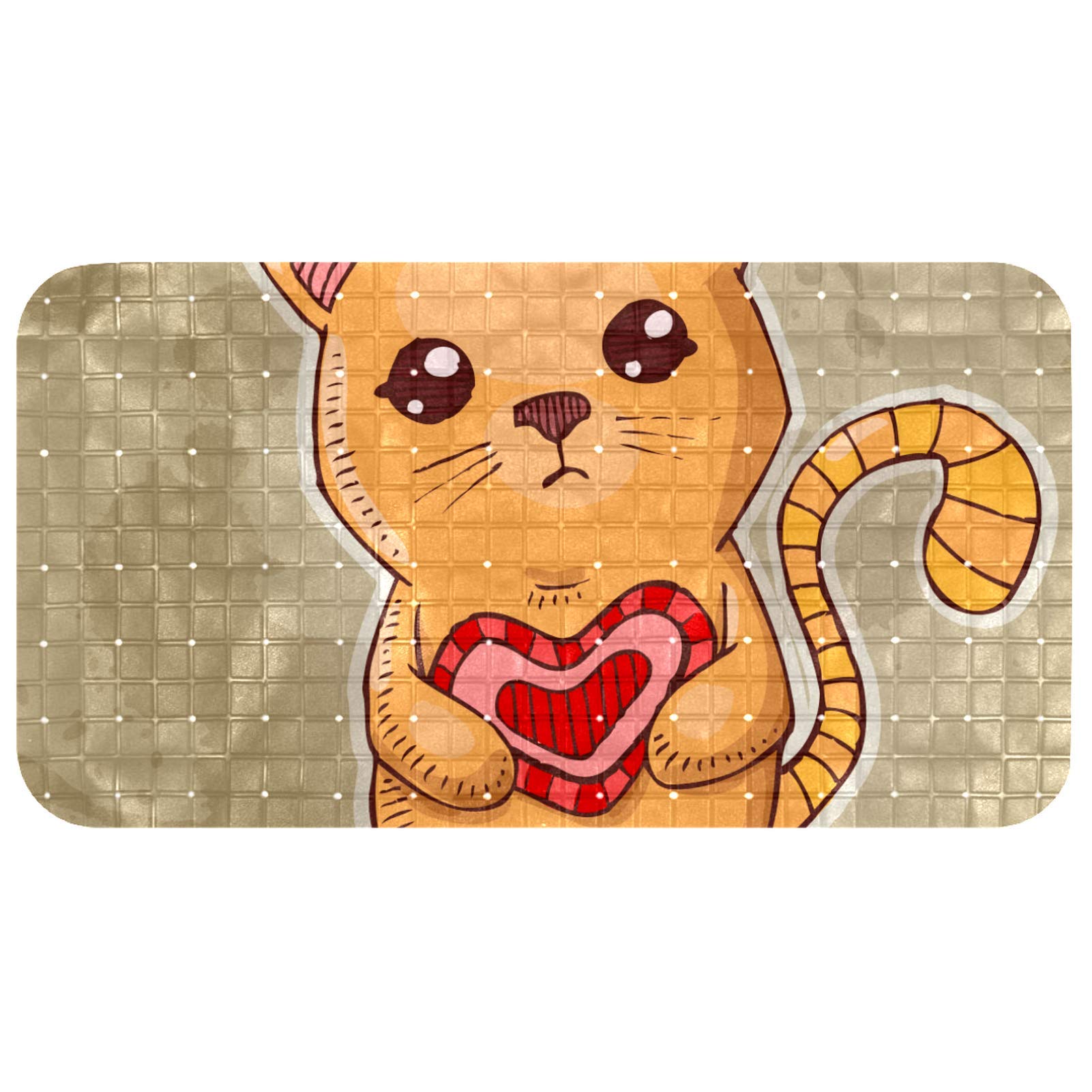 Tapis de bain pour enfant à motif chat idéal pour le rituel de la douche