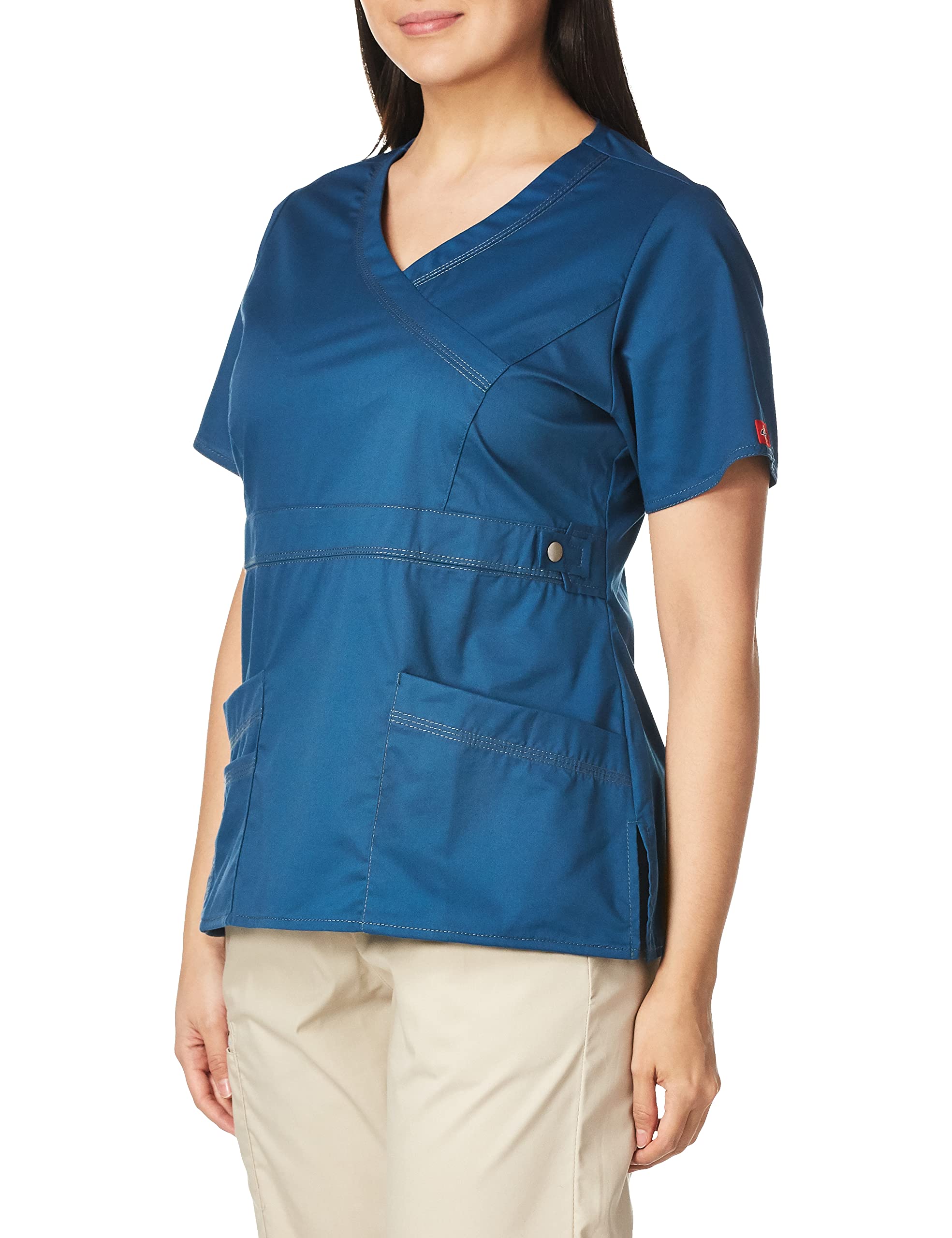 Dickies Xtreme Stretch Women Scrubs Top Mock Wrap 85956