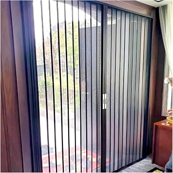 Retractable Sliding Screen Door, Folding Doors with Aluminum Frame and Durable Mesh, Keeps Bugs Out, for Single Or Double Door30"x80"76.2x203.2cm