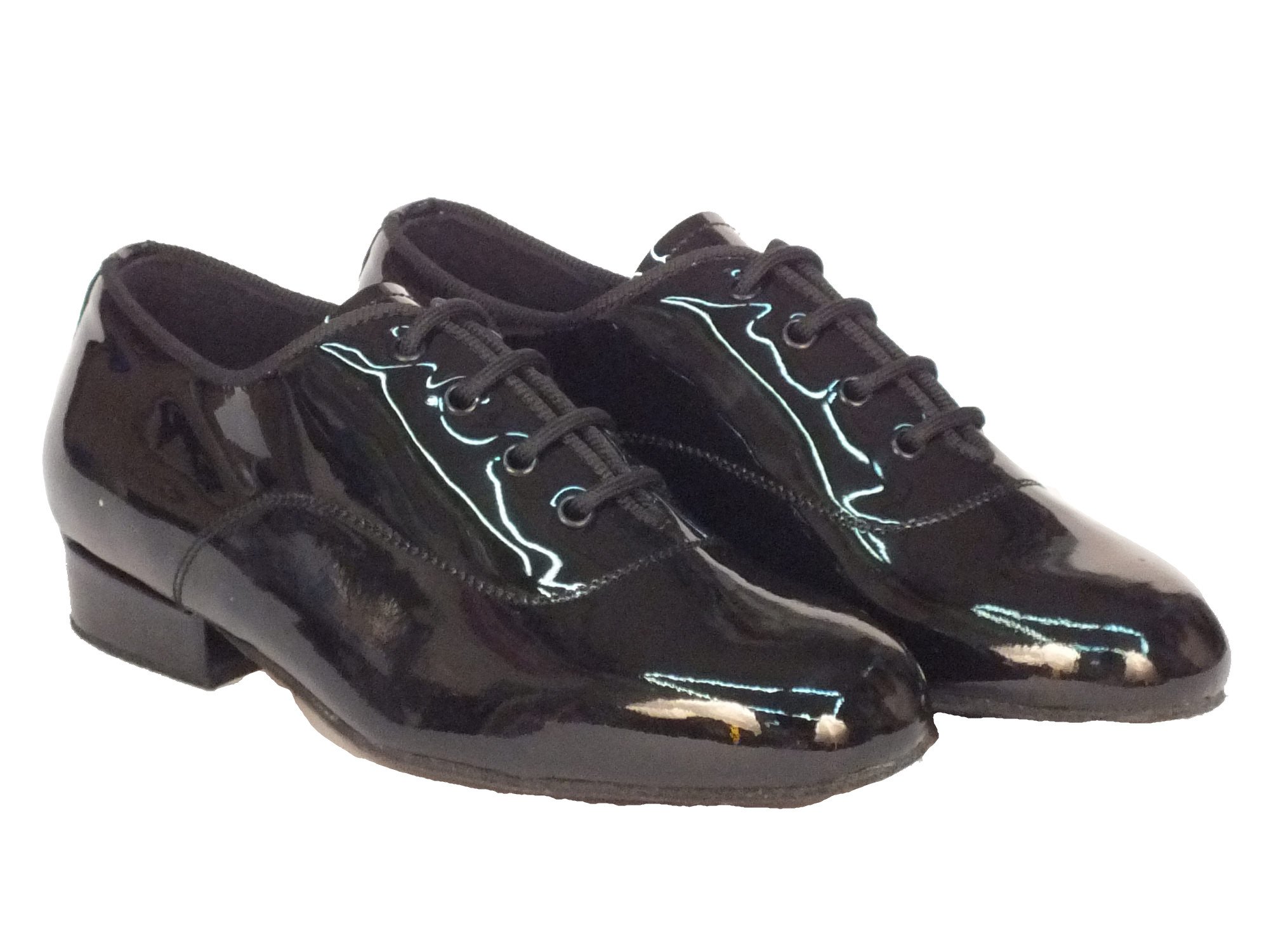 Scarpa da Bambino per Ballo Standard in Vernice Colore Nero Brillante