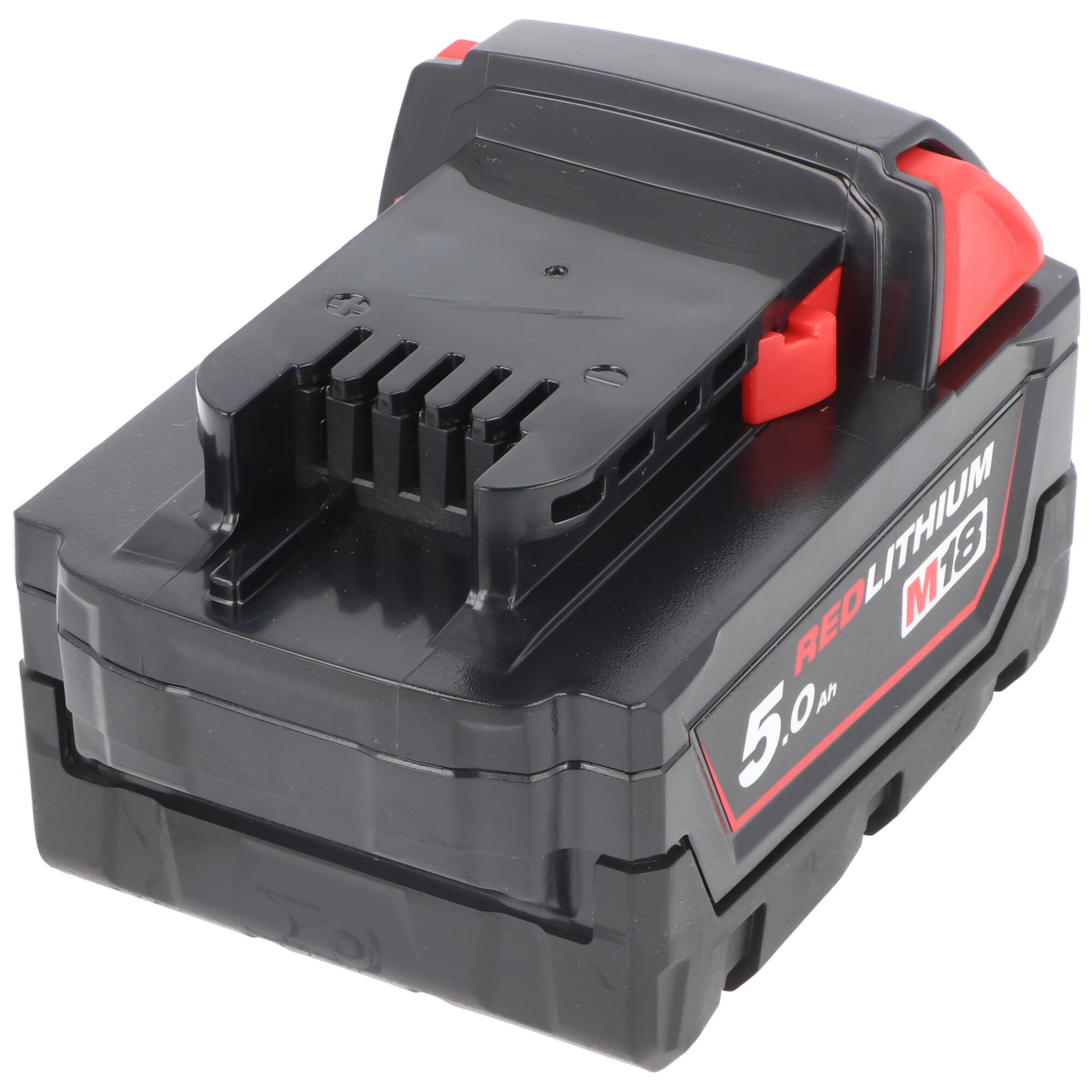 Milwaukee Batteria M18B5 5.0Ah Rossa e Nera Ioni di Litio