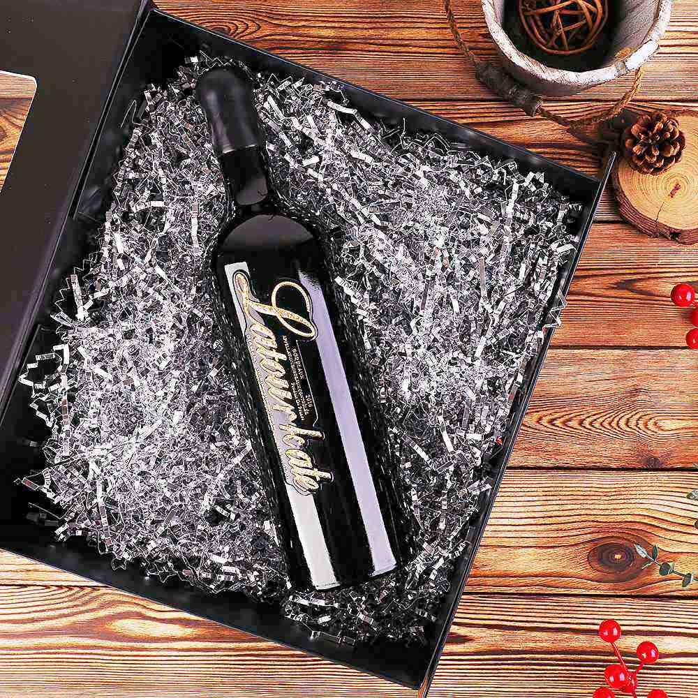 PLINJOY 0,9 kg Knisterschnitt-Papierschnipsel-Füllstoff für Geschenkkorb, geschreddertes Konfetti-Papierbox, Füllung, Osterkorb, Gras (Silber)