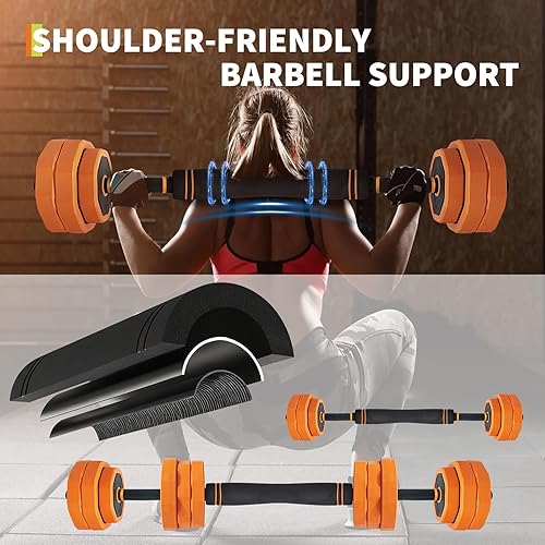 Miniatura 3 de Juego de mancuernas ajustables, pesas ajustables 4 en 1 para gimnasio en casa, 4 modos de cambio, naranja y negro
