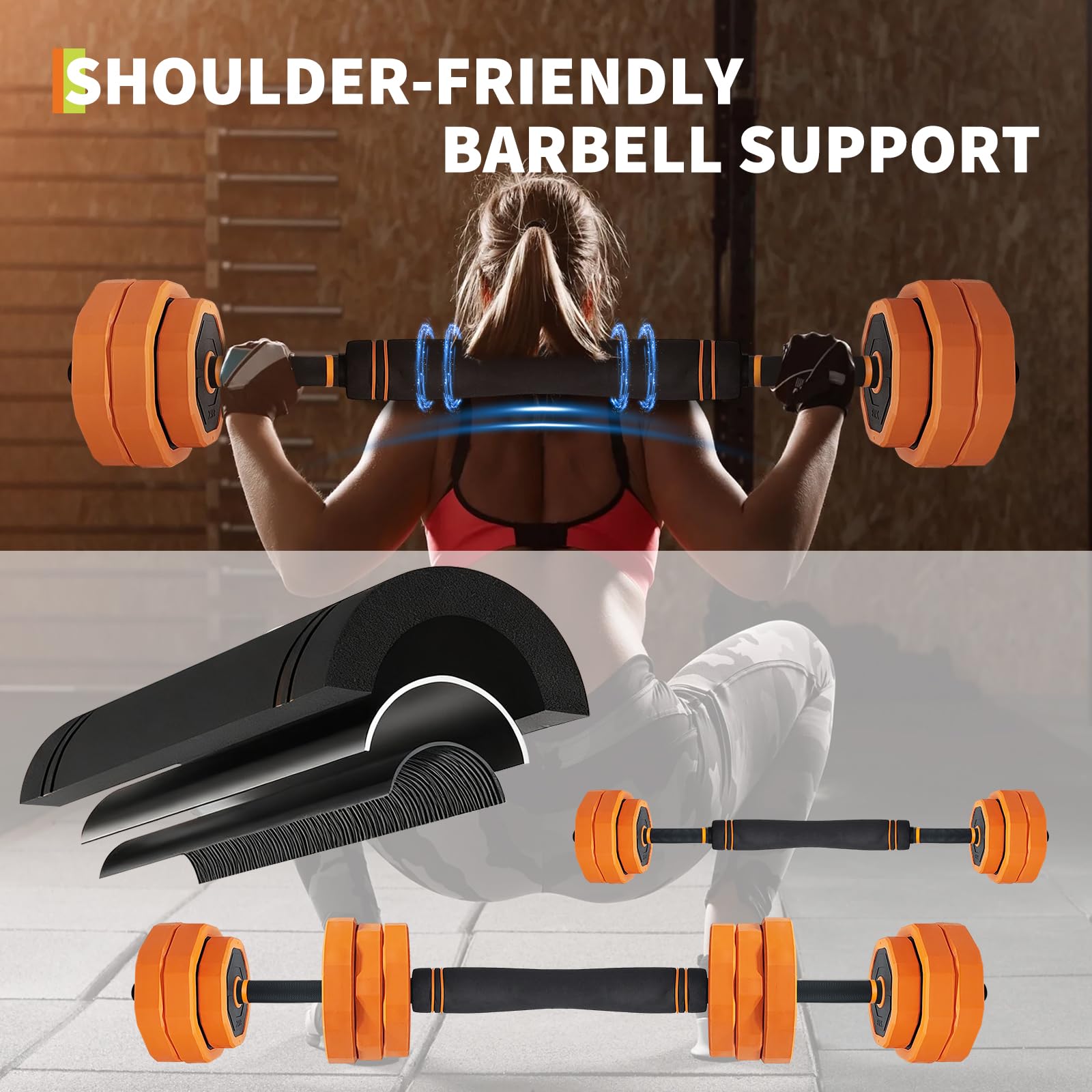 Adjustable Dumbbell Set,Weight Set for Home Gym | 4-in-1 Adjustable Weight Set Used As Dumbbells,Barbells,Kettlebells and Push-up