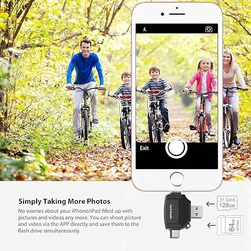 Miniatura 4 de BoxWave Smart Gadget Compatible with Chuwi HiPad XPro - AllReader SD Card Reader, microSD Card Reader SD Compact USB - Jet Black