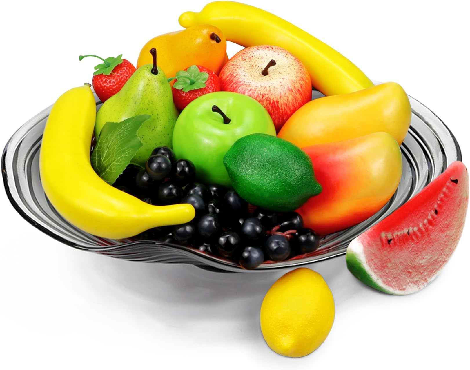 Artificial Fruits Pack, Fake Fruits for Home Decor, Simulation Fruit Set, Party Chirstmas Decortion, Fruit Modle for Photoshoot, Fake Strawberry, Mango, Bananas. Total 14 Pieces/Set