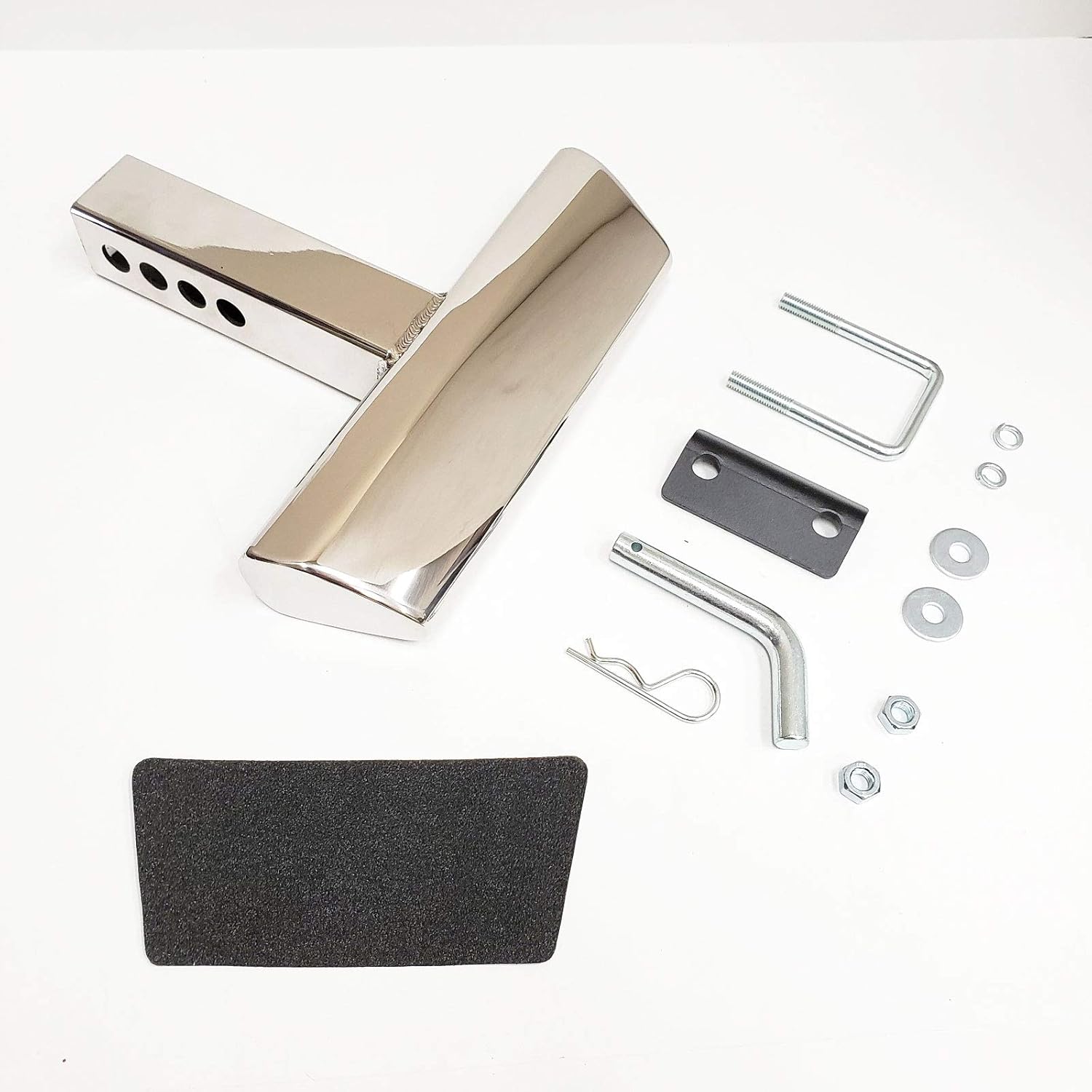 LEDIN 12" L Towing Hitch Step Bar 2" Receiver Chrome Universal Truck Trailer Rear Bumper Guard