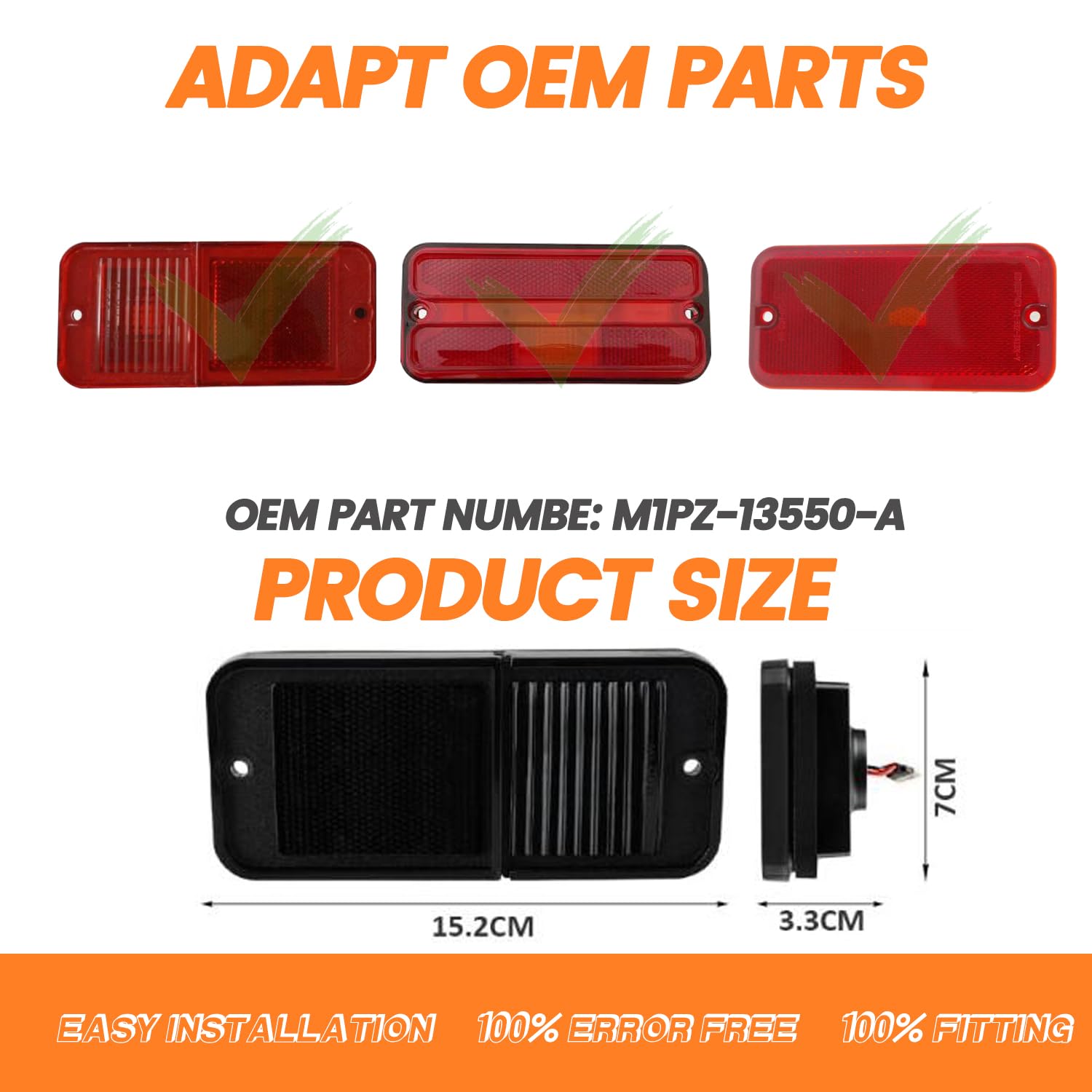 Amazon.com: Gsdmsye Rear LED Bumper Side Marker,Turn Signal Lights