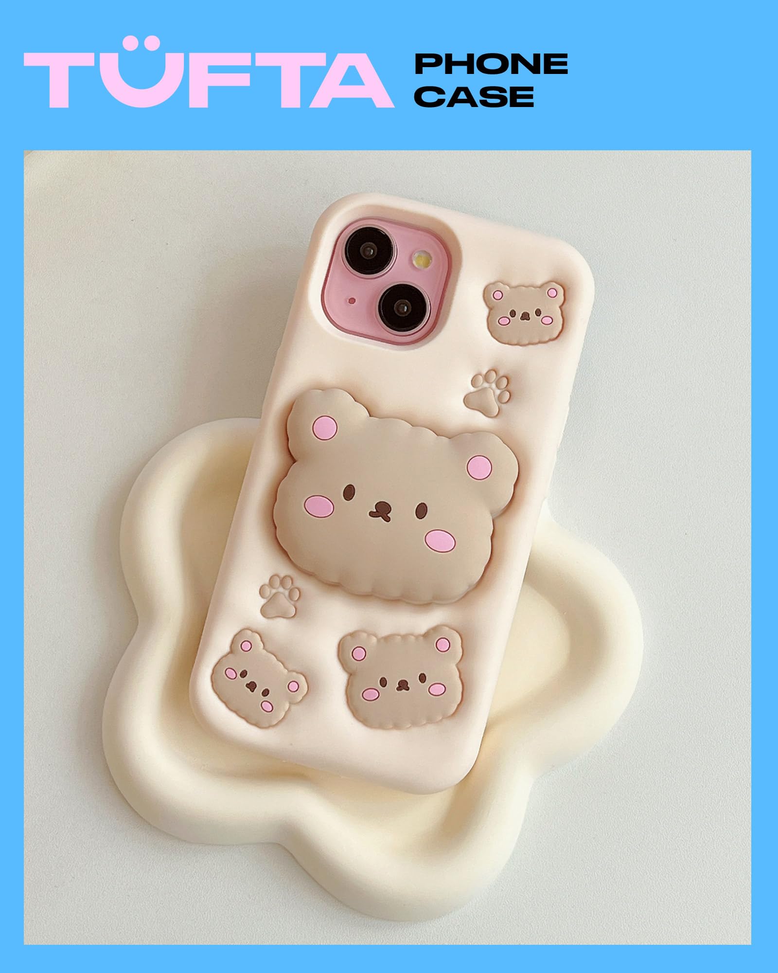Amazon.com: TUFTA Kawaii 3D Teddy Bear Phone Case for iPhone 17