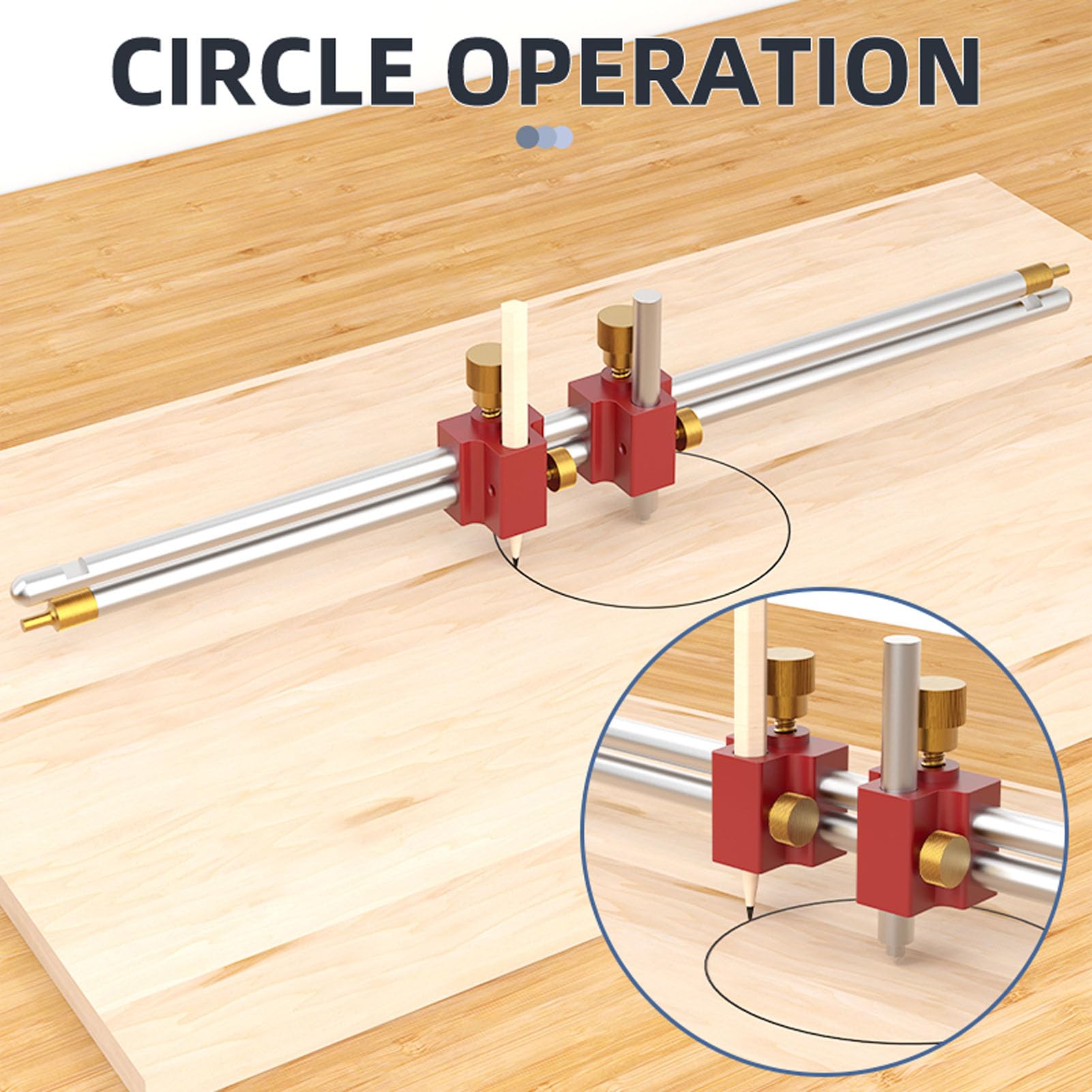 SIXRUN Trazador de Carpintería Regla Modular 3 en 1 Herramienta de Medición de ángulo de Aleación de Aluminio con Dibujo Circular y Posicionamiento de Ranura Lateral para Carpinteros Carpinteros
