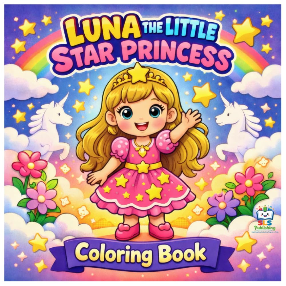 Luna the Little Star Princess: FANTASY COLORING BOOK