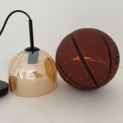 Miniatura 6 de Modernas luces colgantes de cristal ámbar, lámpara de cúpula bohemia nórdica, lámpara de campana de 7.86 pulgadas, lámpara colgante de techo,