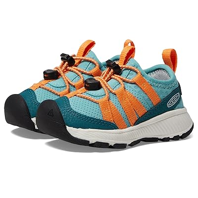 KEEN Kids Motozoa Comfortable Easy On Breathable Lightweight Athletic (Little Kid/Big Kid) Kids Shoes Legion Blue/Tangerine