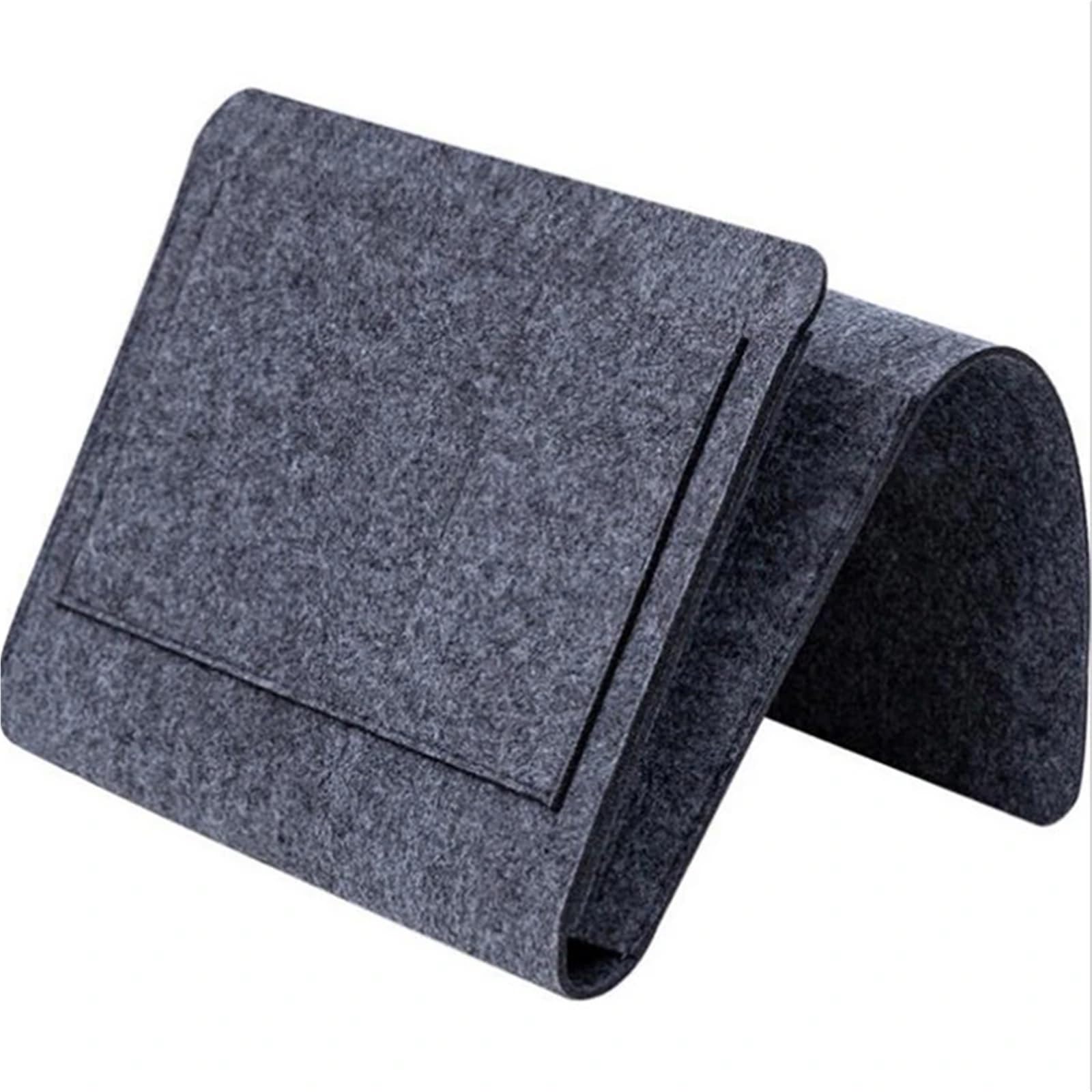 BDFJEDS Couch Armrest Organizer Felt Bedside Storage Bag Organizer Bed Desk Bags Sofa TV Remote Control Hanging Caddy Couch Holder Pockets(Dark gray)