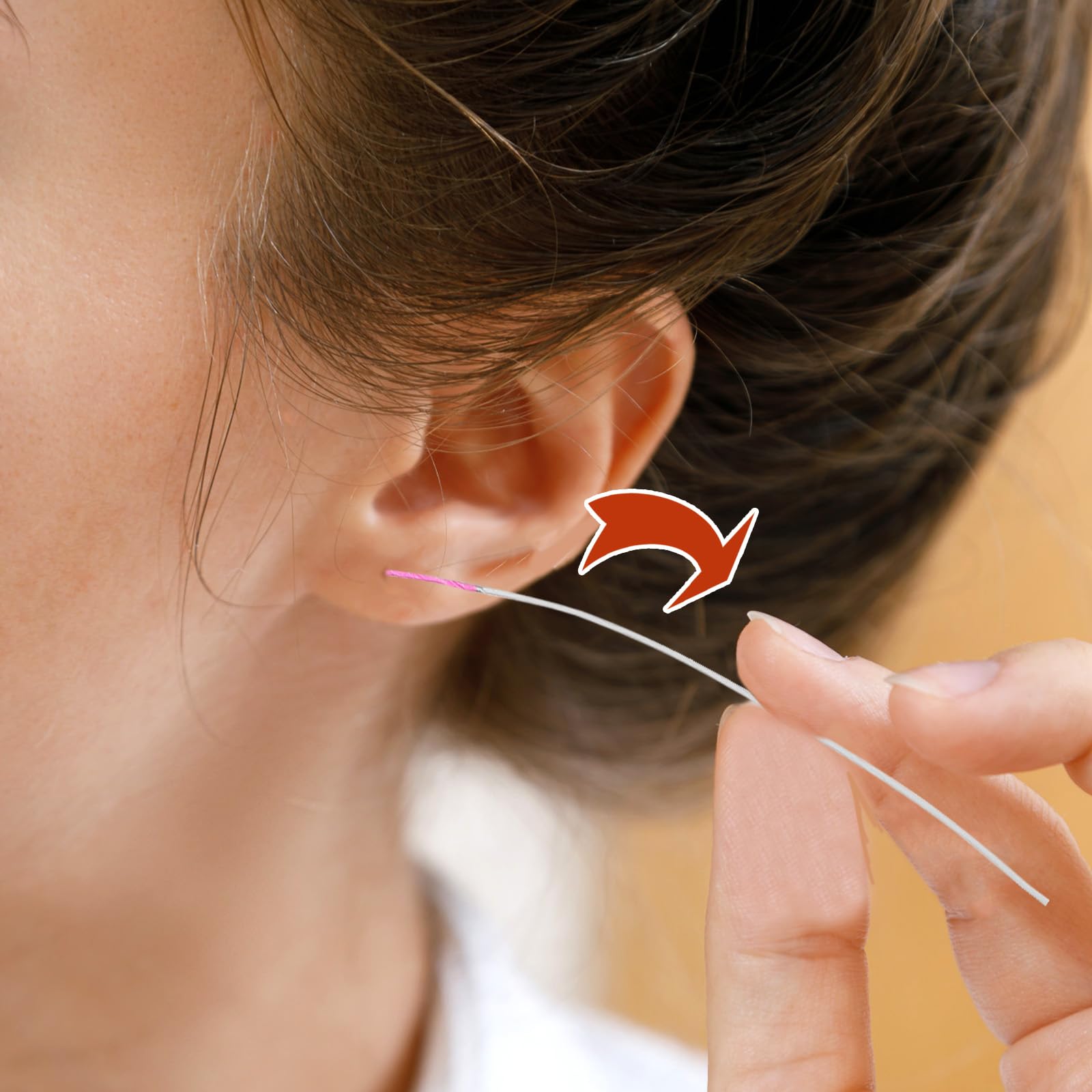 Patyczki do czyszczenia dziurek w uszach, 180 sztuk, nici do czyszczenia uszu, jednorazowe narzędzie do czyszczenia dziurek w uszach, nici do piercingu nosa i uszu, narzędzie do czyszczenia