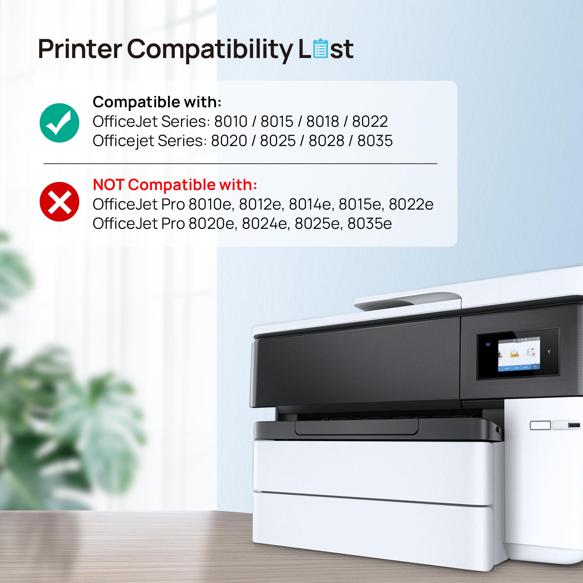 HALLOLUX Lot de 4 cartouches d'encre 910XL pour imprimantes HP 910 XL | Lot de cartouches d'encre HP 910XL compatibles avec imprimante Officejet Pro 8025 8030 8035 8028 8020 8010 8015 8018 8022