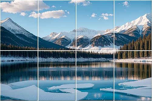 Paquete de 8 paneles acústicos artísticos de espuma a prueba de sonido para paredes, paneles decorativos absorbentes de sonido de 48 x 32 pulgadas