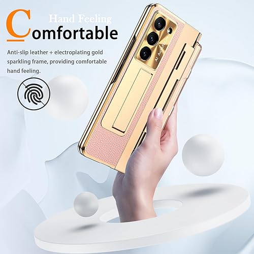 Miniatura 10 de Miimall Funda compatible con Samsung Galaxy Z Fold 2, cobertura de bisagra, parachoques protector para mujeres y hombres con película protectora de