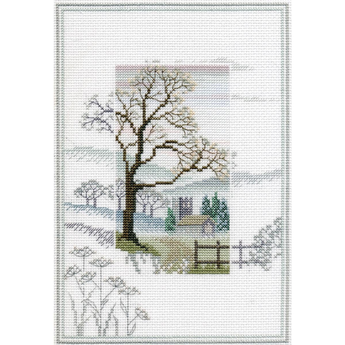 Derwentwater Designs Misty Mornings : Winter Tree - Counted Cross Stitch Kit By Bothy Threads