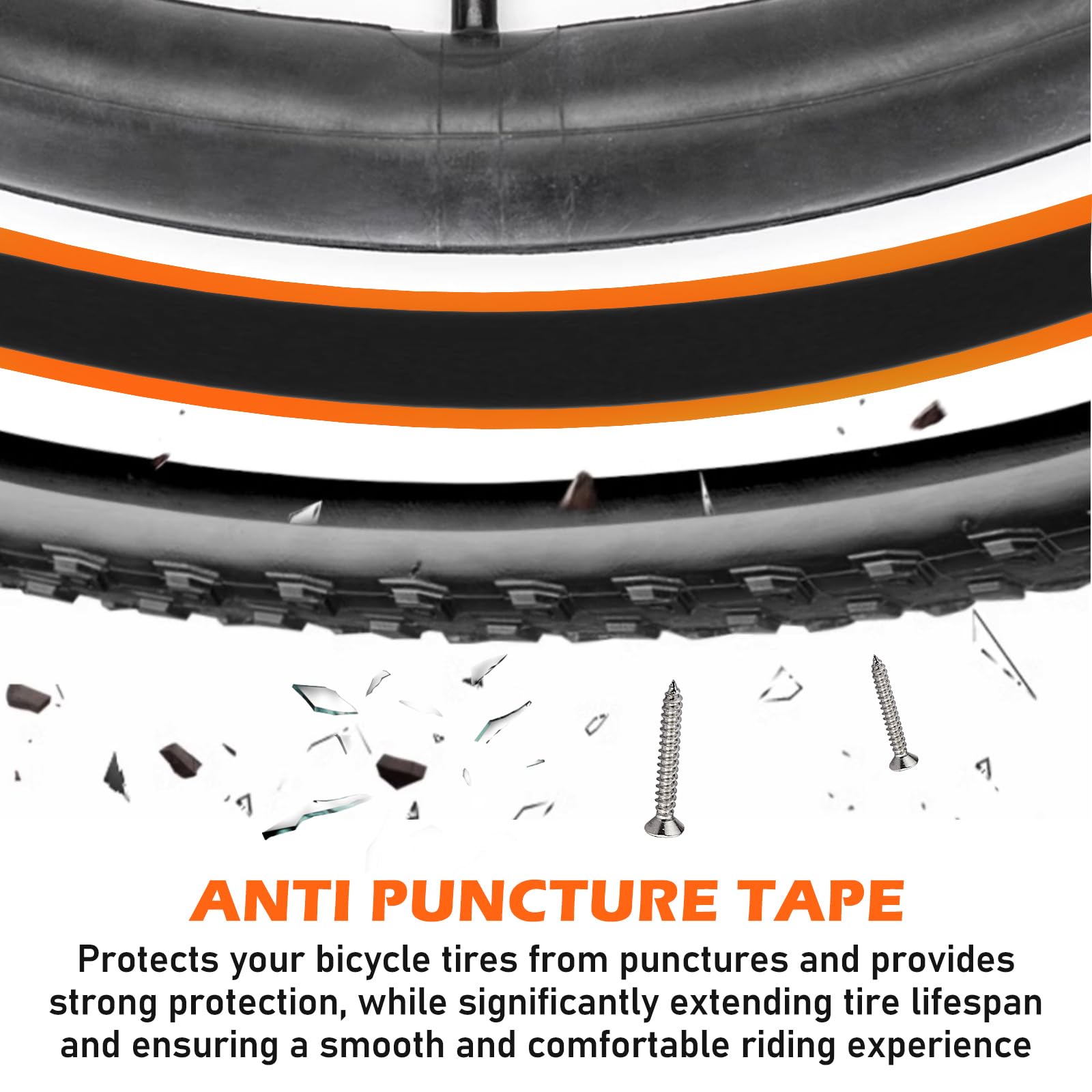 Nastro Antiforatura,2 Rotoli 34x2300MM Fodera Per Pneumatici Per Bicicletta,Protezione Per Pneumatici Bicicletta,Protezione Antiforatura Per Bicicletta Per Ciclismo All'aperto,Mountain Bike