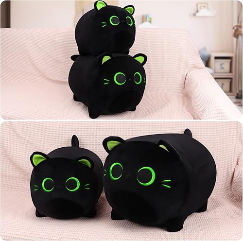 Miniatura 6 de Animal de peluche de gato negro de 16 pulgadas, almohada de felpa de gato negro, lindo peluche de gato suave, almohadas de felpa para gatos,