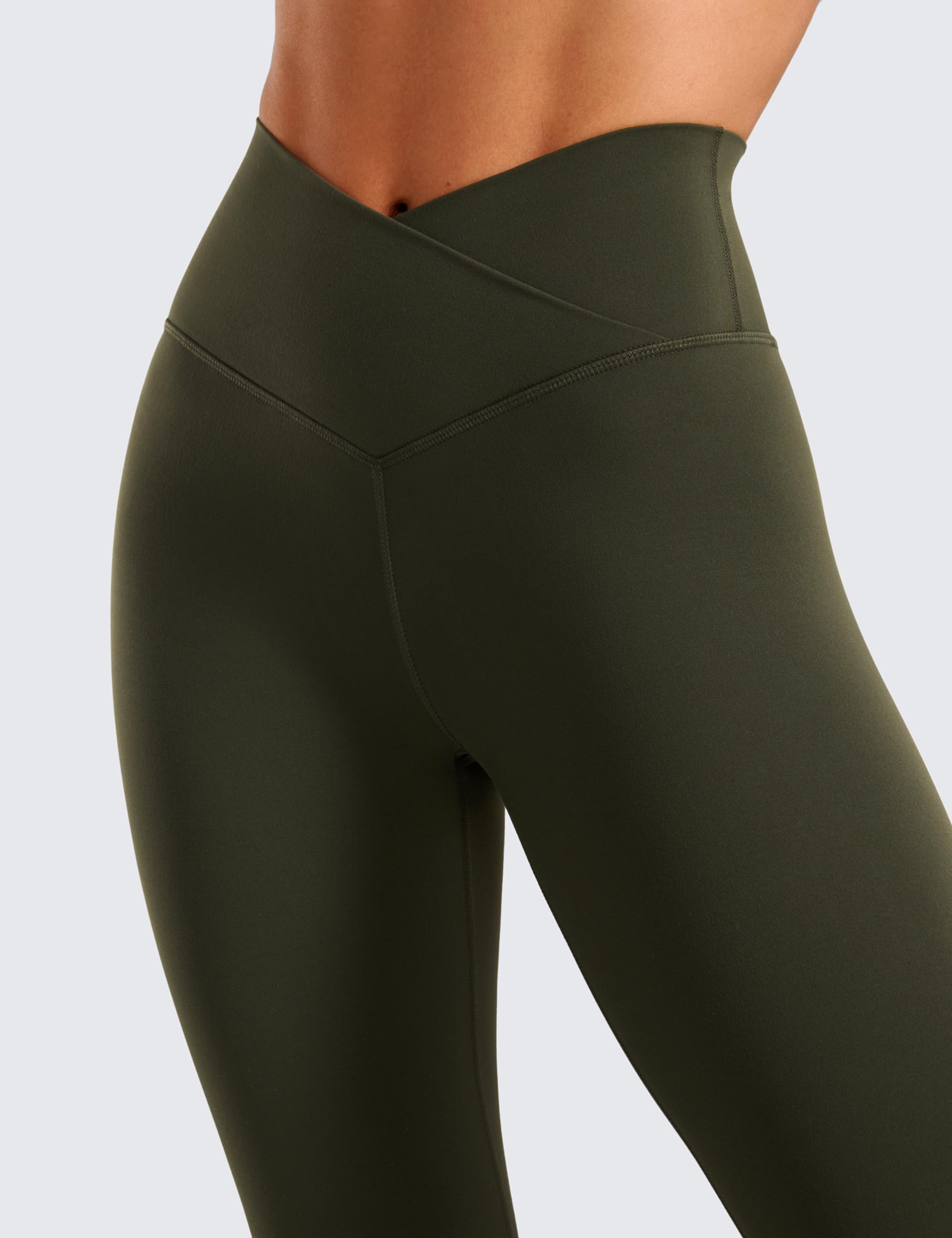 CRZ YOGA Donne Butterluxe V-Cross Leggings Sportivi Vita Alta Yoga Allenamento Pilates Elastico Pantaloni - 64cm/71cm