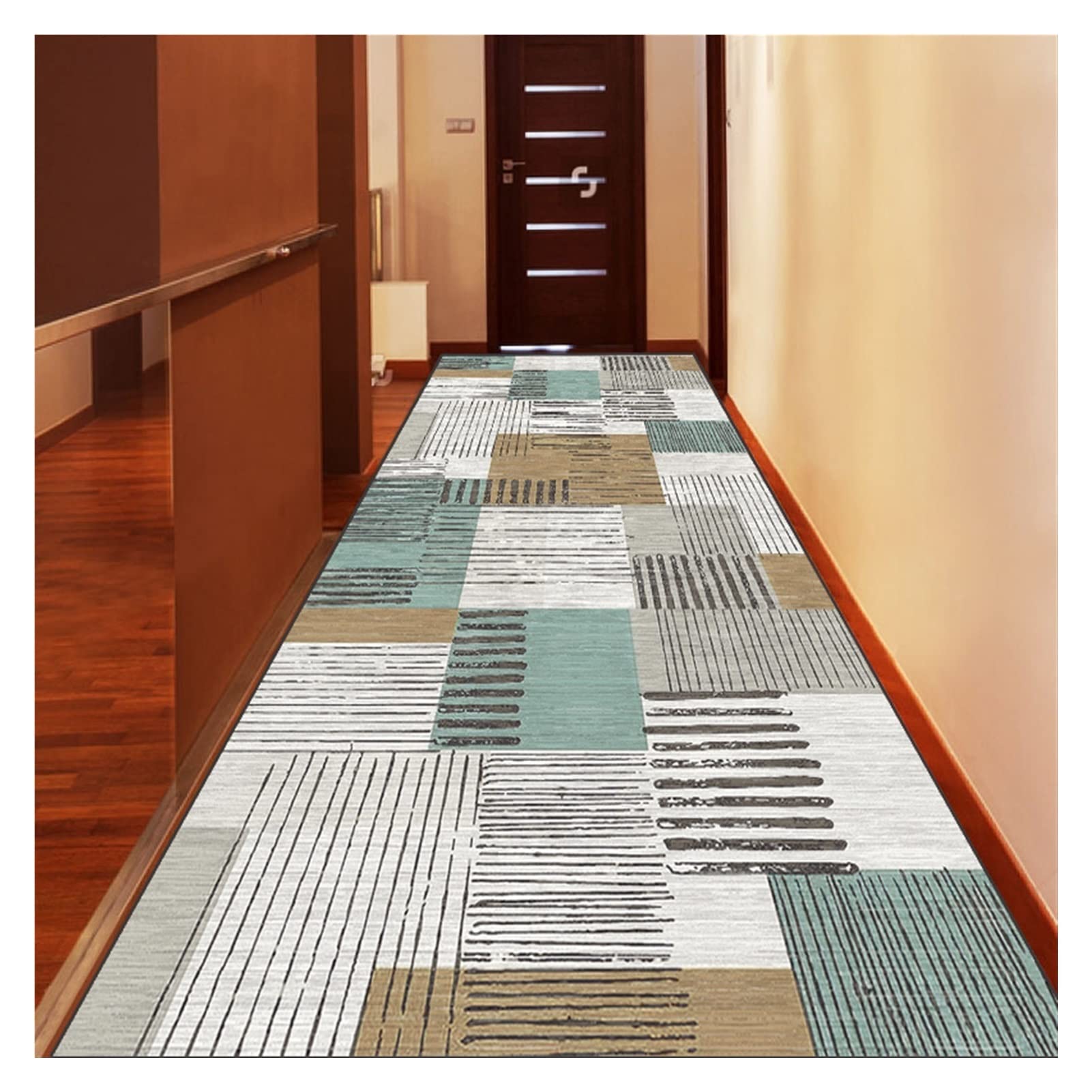 HLLING Long Narrow Hall Runner Rug Simple Modern Anti-slip Hallway Carpet Width 80/90/100/110/120/130/140cm Easy Maintenance (Color : A, Size : 100x200cm)