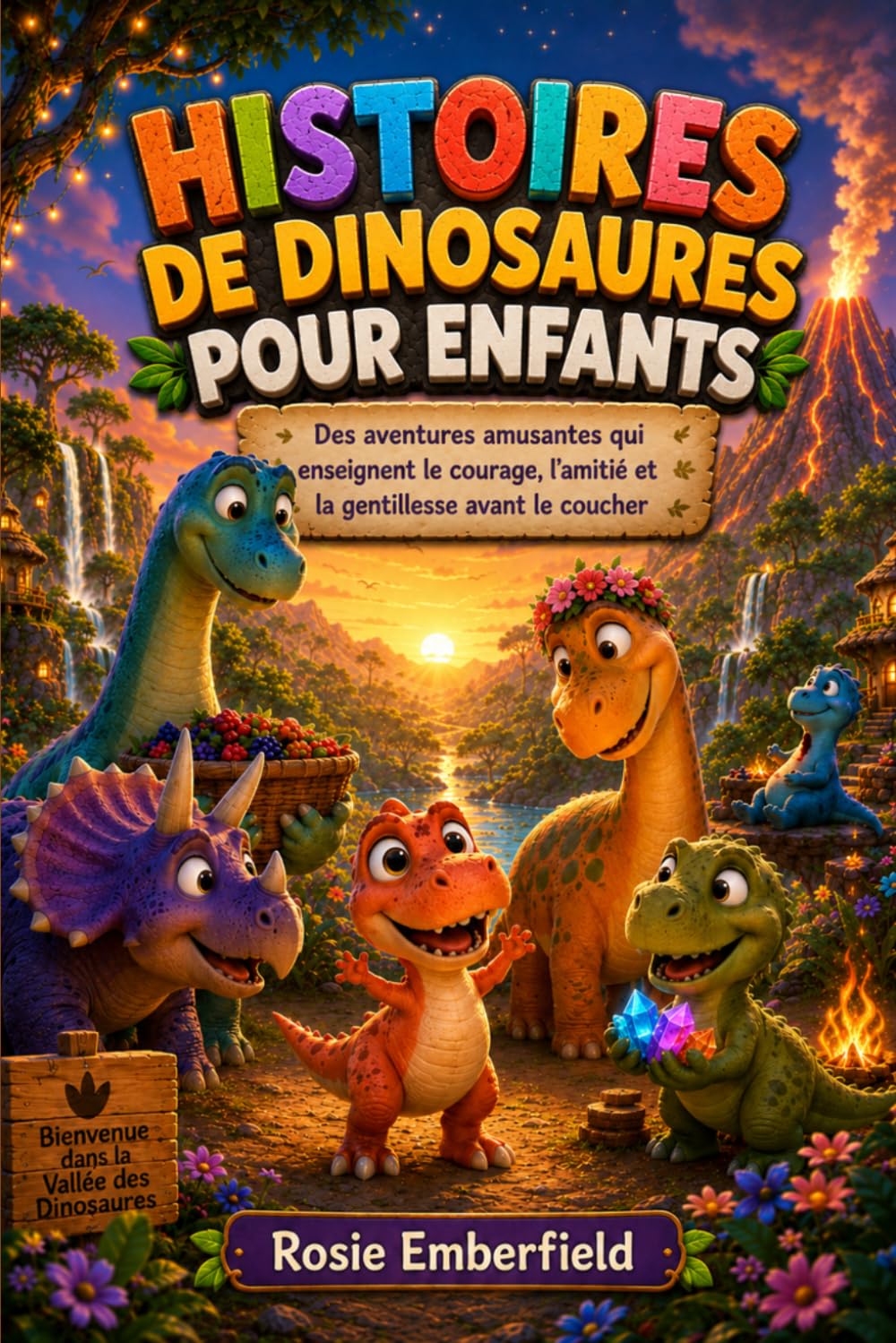 HISTOIRES DE DINOSAURES POUR ENFANTS: Des aventures amusantes qui enseignent le courage, l'amitié et la gentillesse avant le coucher