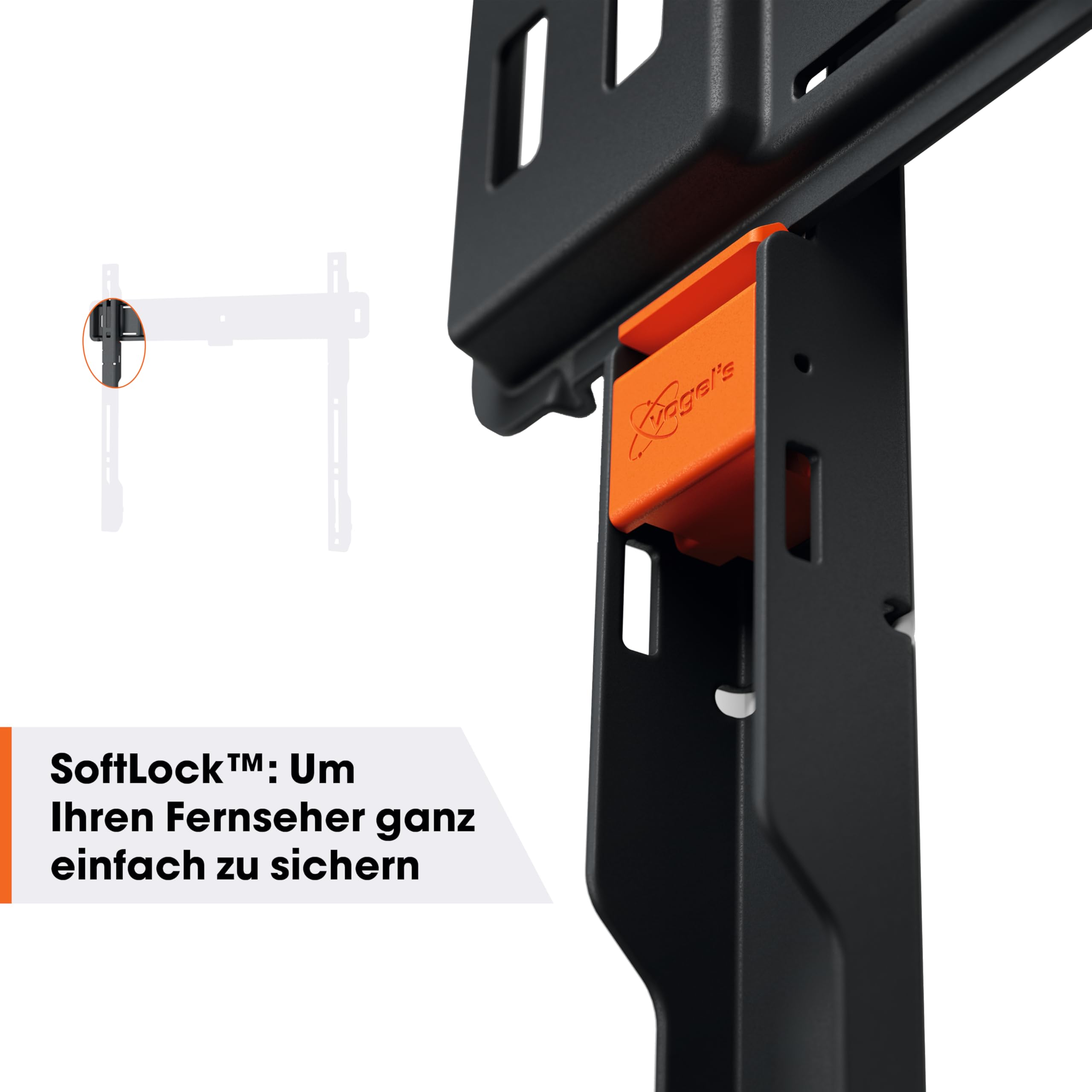 Vogel's Quick TVM 1615 Neigbare TV-Wandhalterung für 40-77 Zoll Fernseher | Universelle Kompatibilität, Neigbar, TÜV-Zertifiziert, 35 kg Tragkraft, VESA Bis 600x400, Inkl. Montagematerial