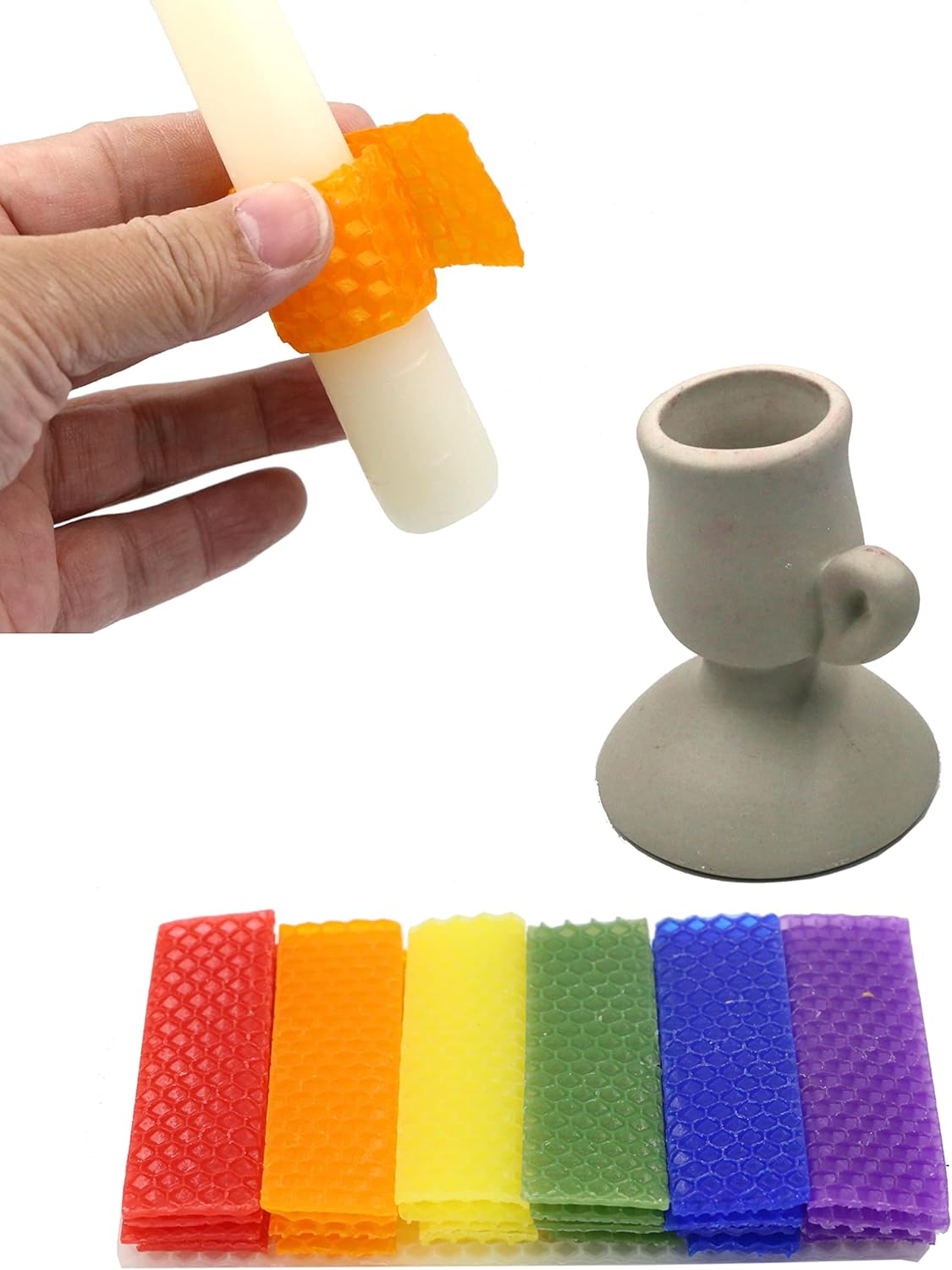 LYFOOHEART Candle Adapter 25pcs Wax Strips Keep Candle