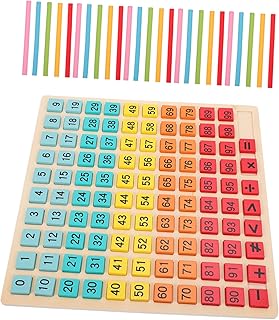 FOYTOKI 1 Conjunto 1 Tabuleiro Quebra-Cabeça Infantil Quebra-Cabeças De Madeira Ferramentas De Madeira Para Alunos Primários Jogo De Matemática Placa De Números Matemática Brinquedos