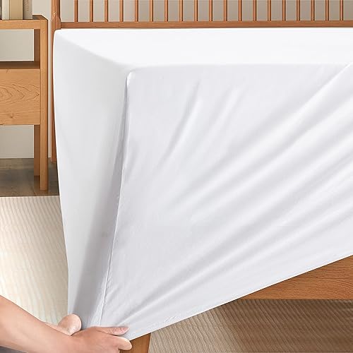 Miniatura 6 de Manyshofu Sábana bajera de bolsillo extra profundo tamaño California King  Sábana bajera de 1800 hilos de profundidad de hotel de hasta 24 pulgadas,