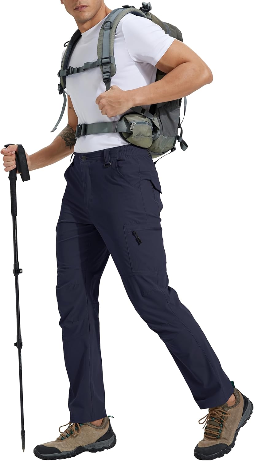 Men's Hiking Pants Lightweight Quick Dry Water Resistant Fishing Travel Climbing Outdoor Stretch Cargo Work Pants