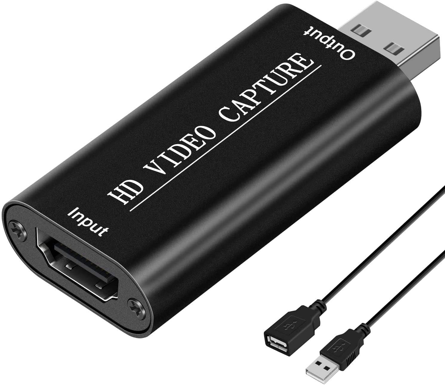 Microware Audio Video Capture Cards,HDMI to USB 2.0 Full HD 1080p Record,via DSLR Camcorder Action Cam for High Definition Acquisition, Live Broadcasting Gaming （Support VLC/OBS/Amcap)