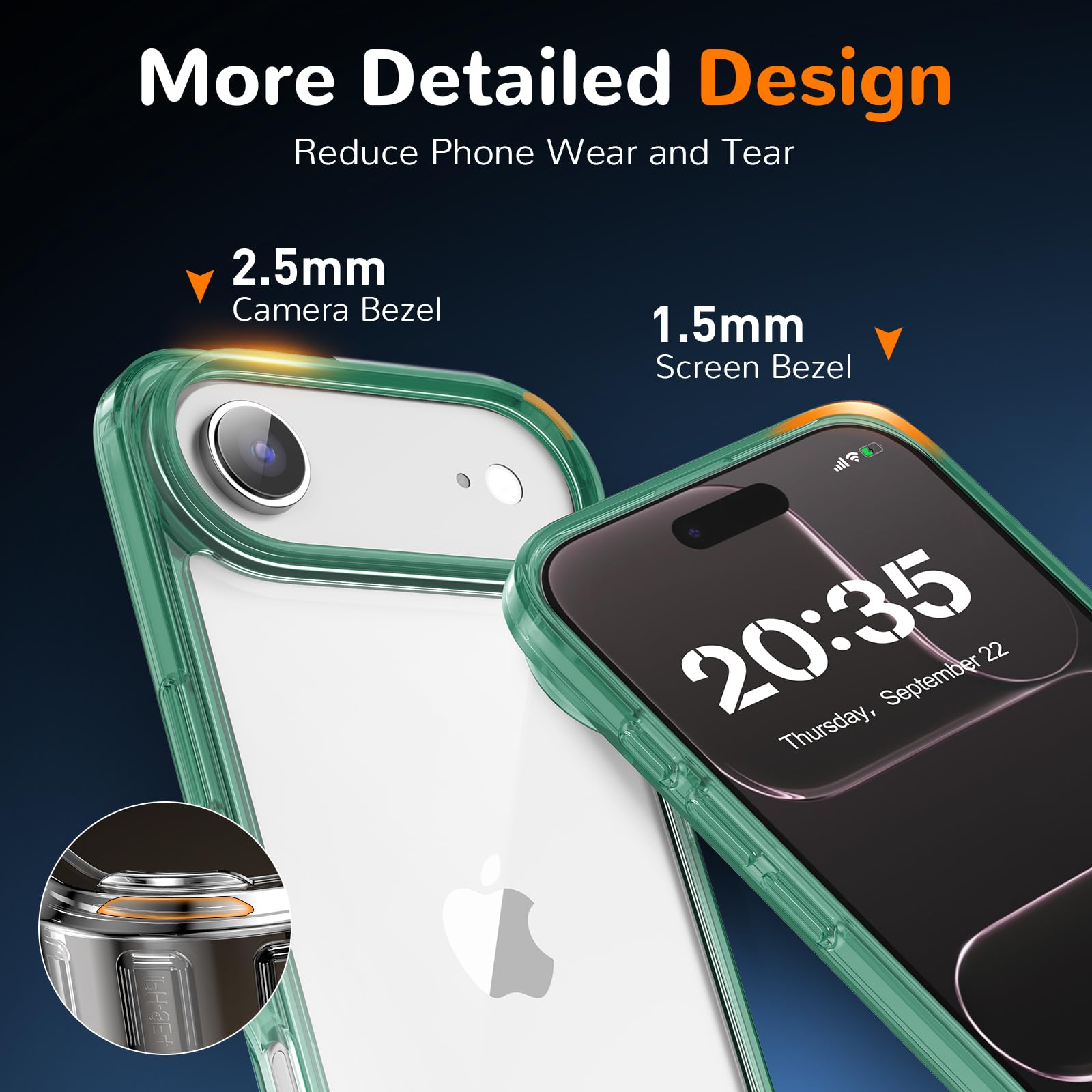 Clear Case for iPhone 15, Ultra Thin, Shockproof TPU Cover, Anti-Yellowing, Crystal Clear, Phone Case for Apple iPhone 15 - Clear — view 195