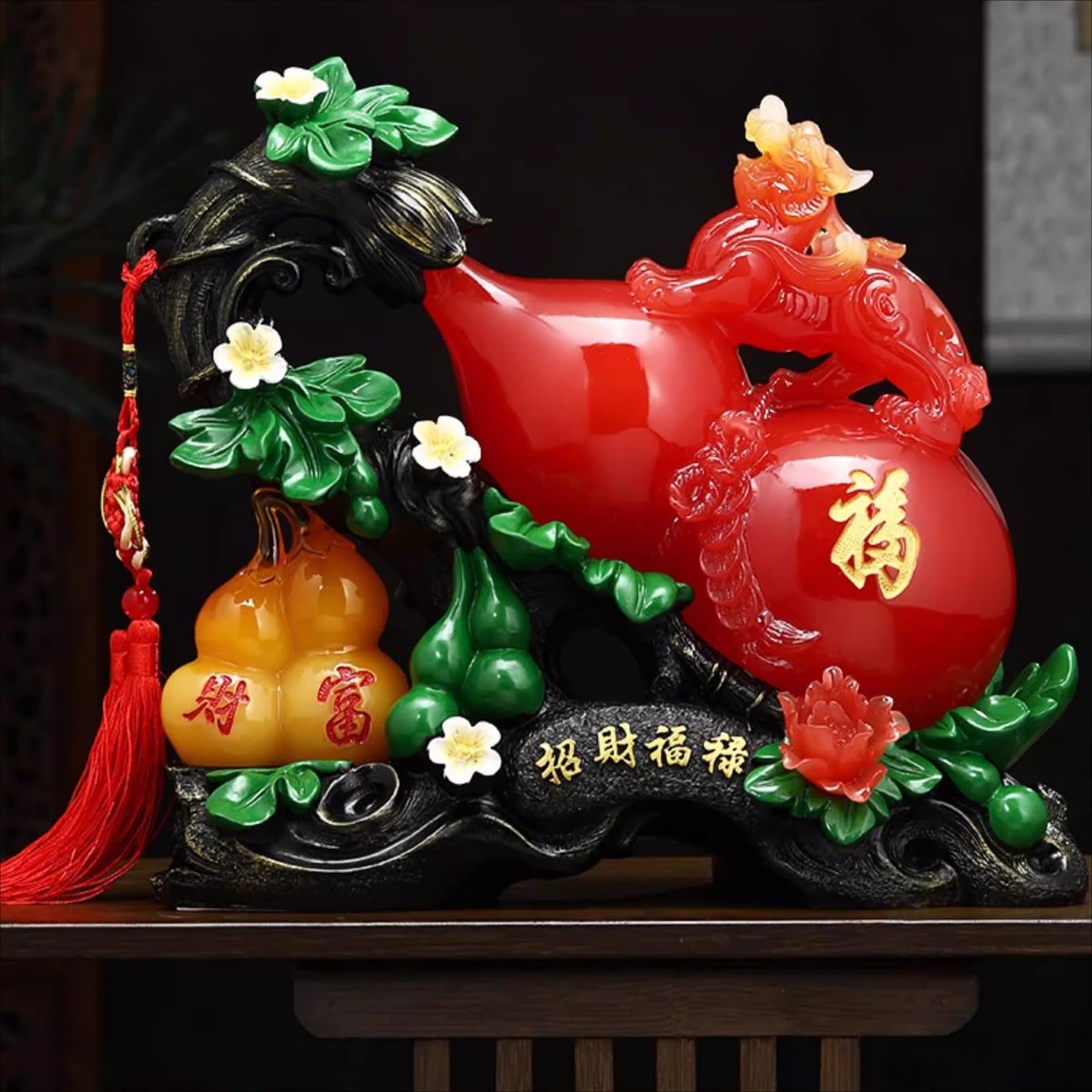Pixiu Feng Shui statuette en résine de 22 cm, le cadeau traditionnel d'inauguration
