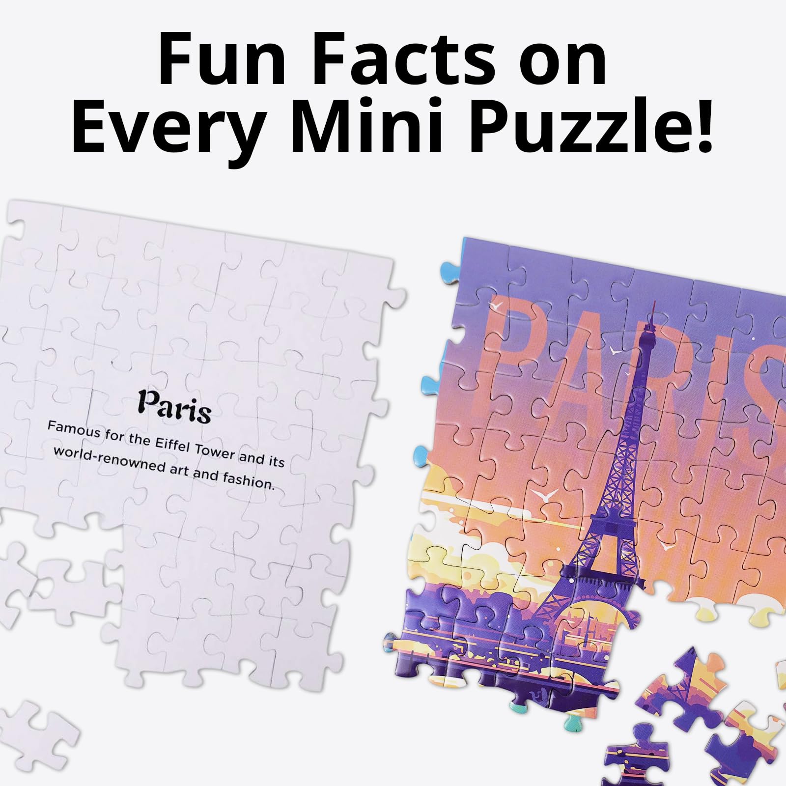 rokt&razo, Global City Tour, 24 Mini Pack Jigsaw Puzzles, 1000 Pieces Daily Challenge Pack with Reference Poster - Image 3
