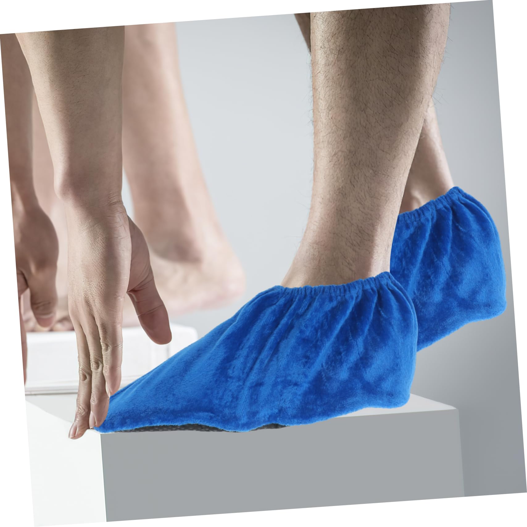 COSMEVIVI Men's Bowling Shoe Covers 6 Pack Non-slip Washable Velvet Covers Bowling Supplies