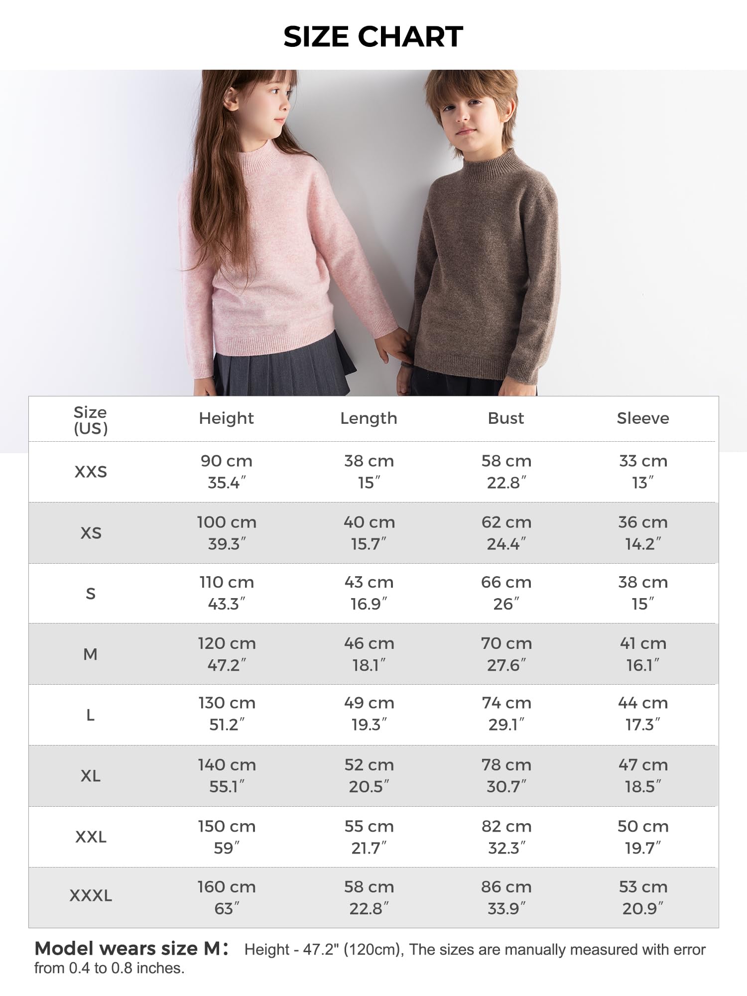 Chanyarn Niño Niña 100% Lana Merino Jerséis 2025 Otoño-Invierno Cuello Alto Medio Manga Larga Jersey De Punto Sin Costuras