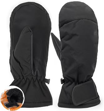 Ski-Gloves for Men Women, Winter Warm Mittens Water-Repellent Windproof for Cold Weather, Snowboarding, Driving