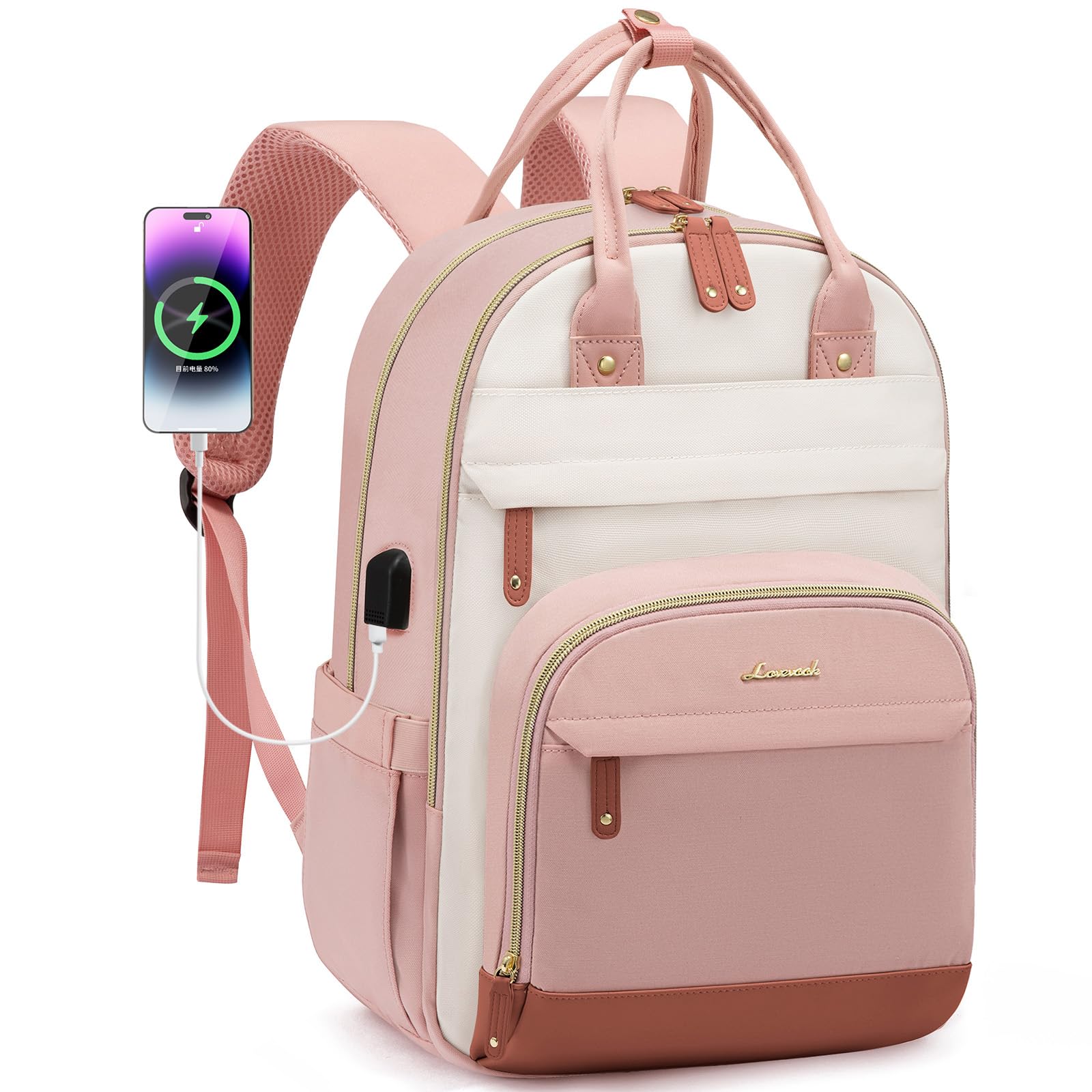 LOVEVOOK Backpack for Women,Laptop Backpack Women,Fits 17 Inch Laptop Bag,School Backpacks,Fashion Travel Work Anti-theft Bag,Waterproof Business