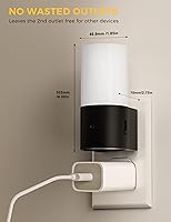 Vista 7 de L LOHAS LED Luces nocturnas enchufables a la pared, luz nocturna moderna con sensor de atardecer a amanecer, blanco suave 3000K, luz nocturna