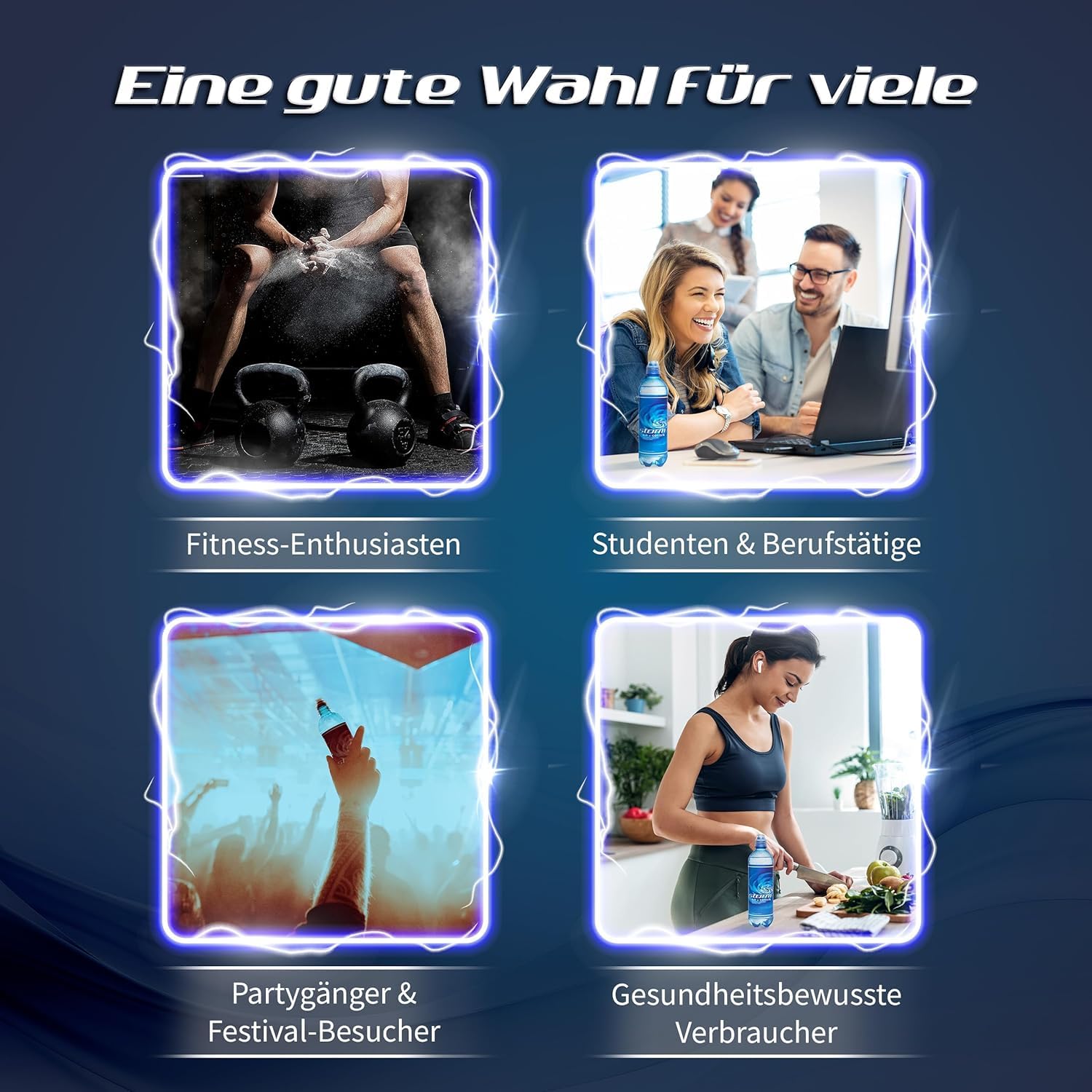 STORM Koffeinhaltiges Wasser 24er Set 500ml - zuckerfrei, kalorienfreies Wasser mit Koffein, perfekt für Festivals & lange Nächte, Kaffee-Alternative & Wachmacher, ohne Zusätze - inkl. 6€ Pfand