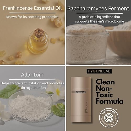 Miniatura 4 de Desodorante para hombre, sin aluminio, protección contra olores las 24 horas, verificado por EWG, aroma de sándalo premium, aplicación de