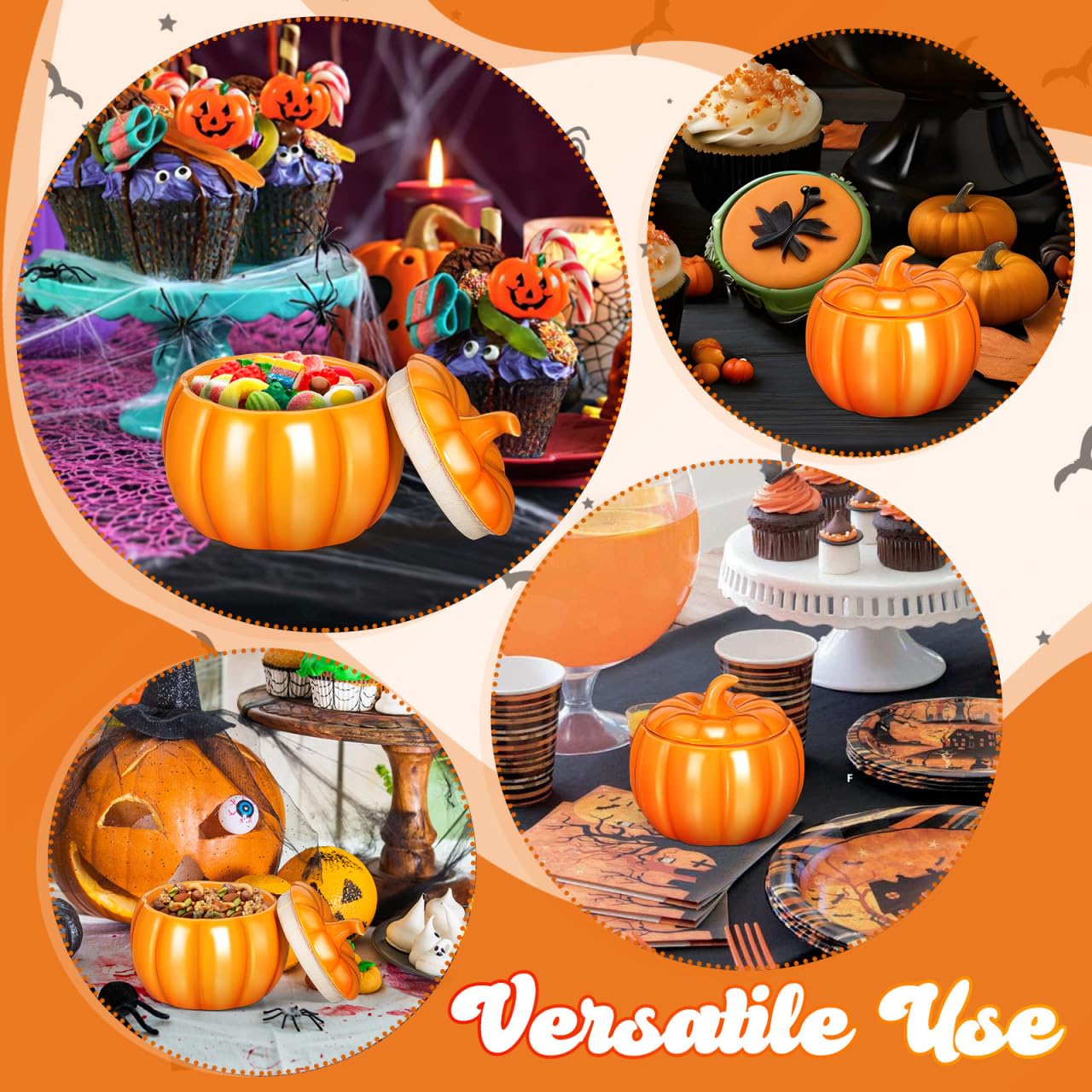 Pot à Thé En Céramique Citrouille – Boîte De Stockage Pour Thé, Café, Bonbons, Déco Automne Cuisine - 2