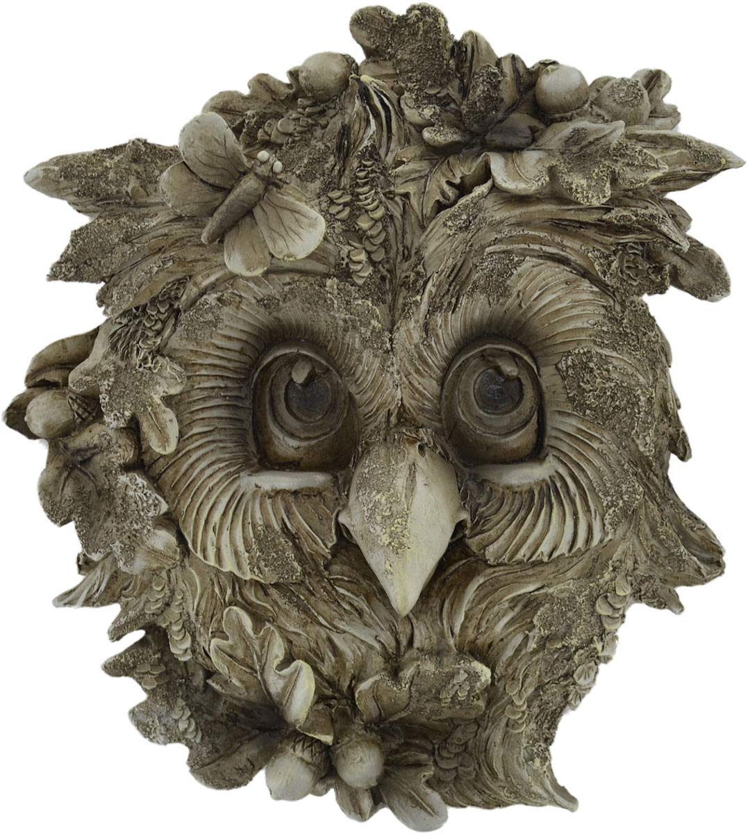 Prezents Metallic Owl Woodland Wall Plaque Animal Garden Decor Home Gift Idea Wildlife Nature Countryside H20.7cm