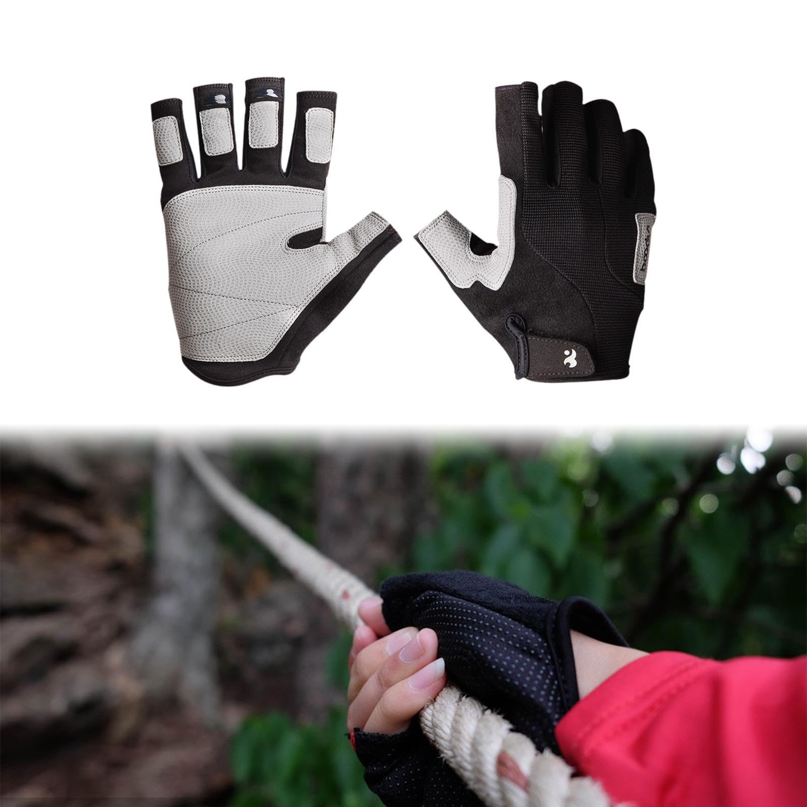 LOVIVER Climbing Guanti Dita Guanti Ciclismo Adulti Guanti Allenamento Uomo Donna Guanti Vela Comodi E Antiscivolo Realizzati in Spandex Adatti per Atti